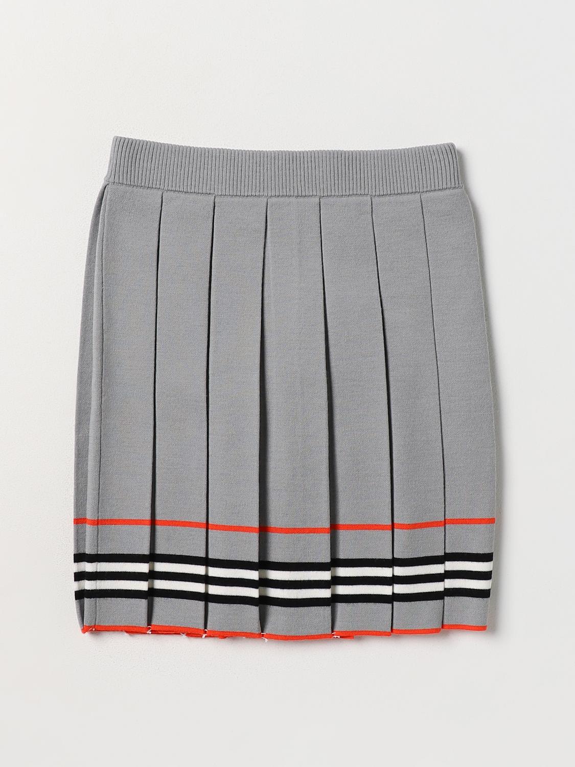 BURBERRY SKIRT: Skirt kids Burberry, Grey - Img 1