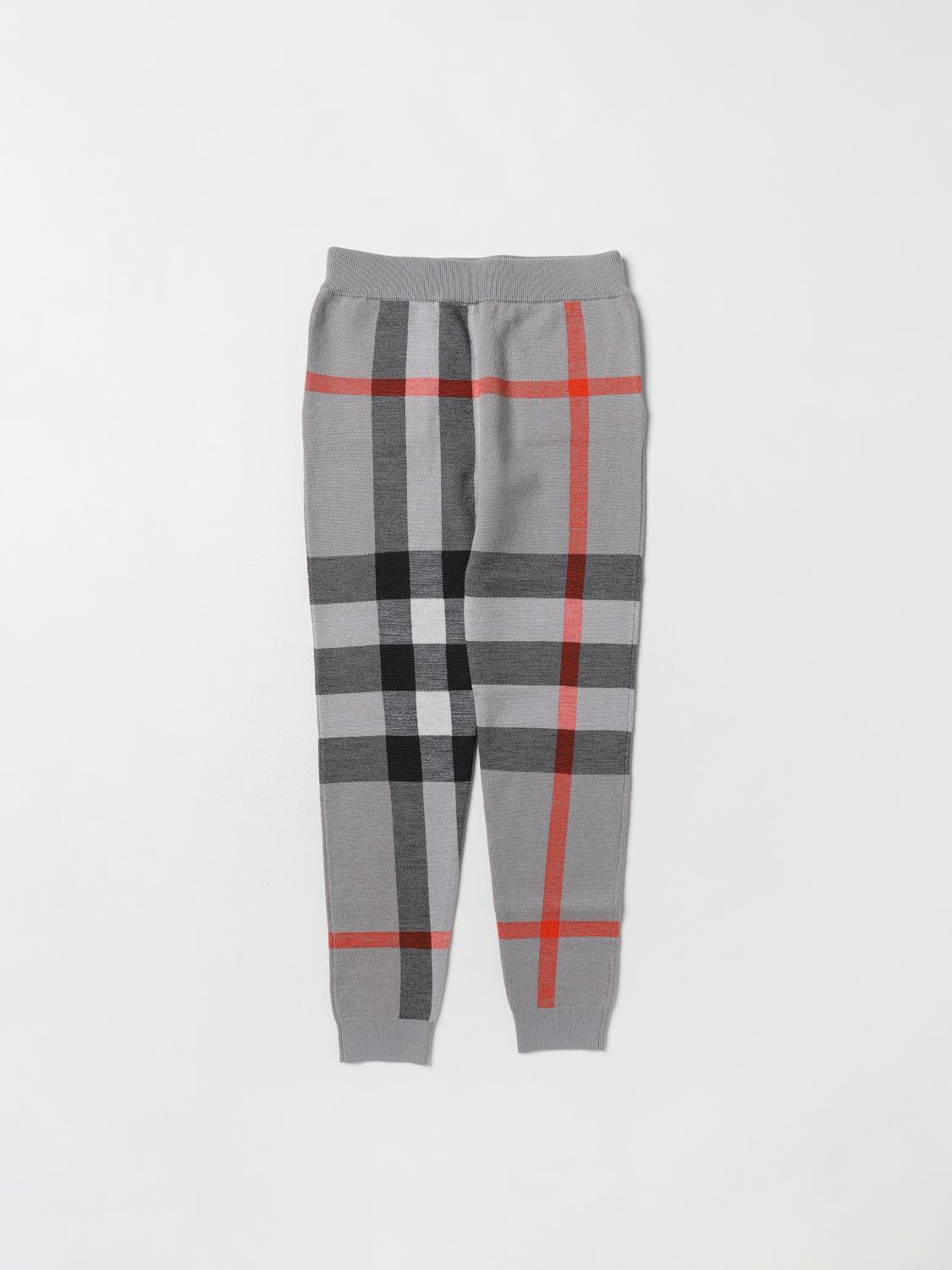 BURBERRY PANTS: Pants kids Burberry, Grey - Img 1