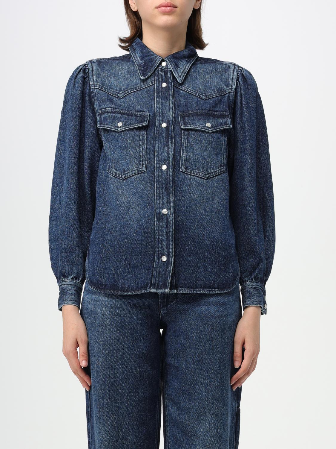 ISABEL MARANT ETOILE CAMISA: Camisa mujer Isabel Marant Etoile, Azul Oscuro - Img 1