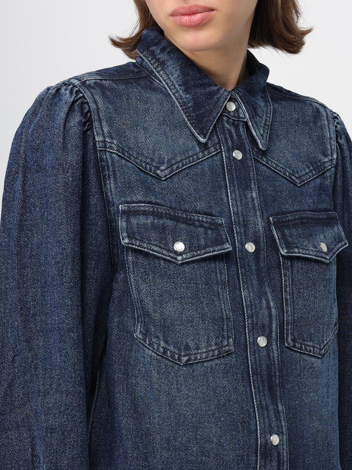 ISABEL MARANT ETOILE CAMISA: Camisa mujer Isabel Marant Etoile, Azul Oscuro - Img 4