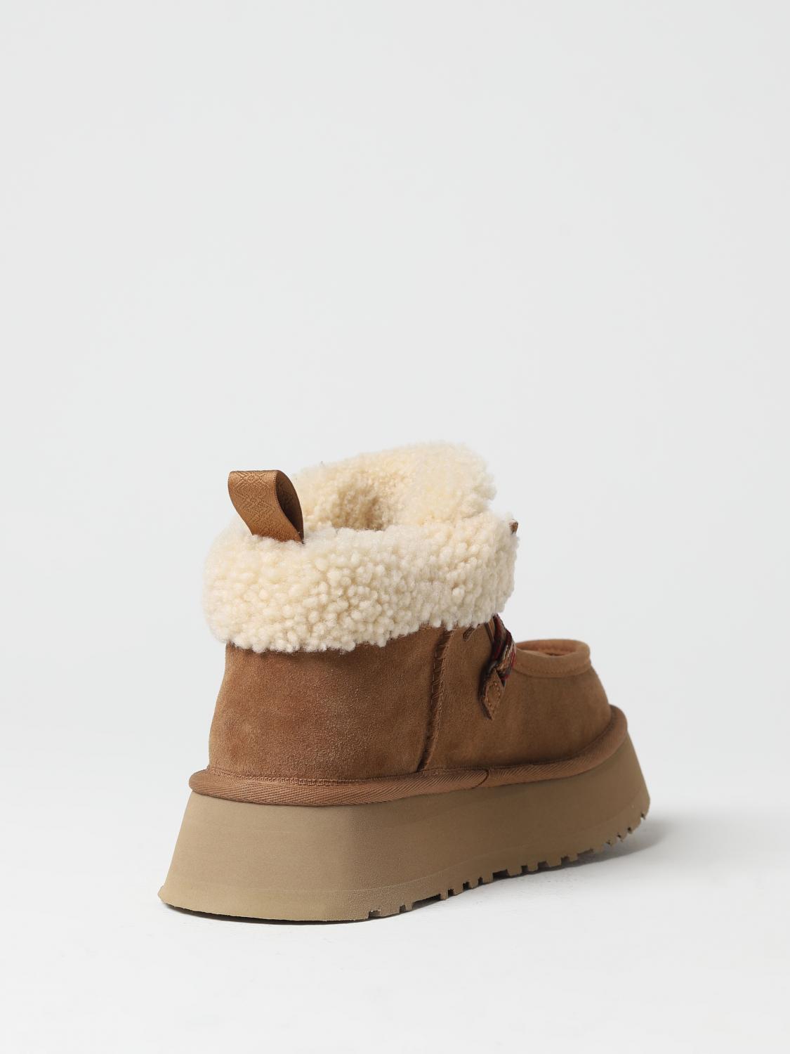 UGG FLAT ANKLE BOOT: Boots woman UGG, Brown - Img 3