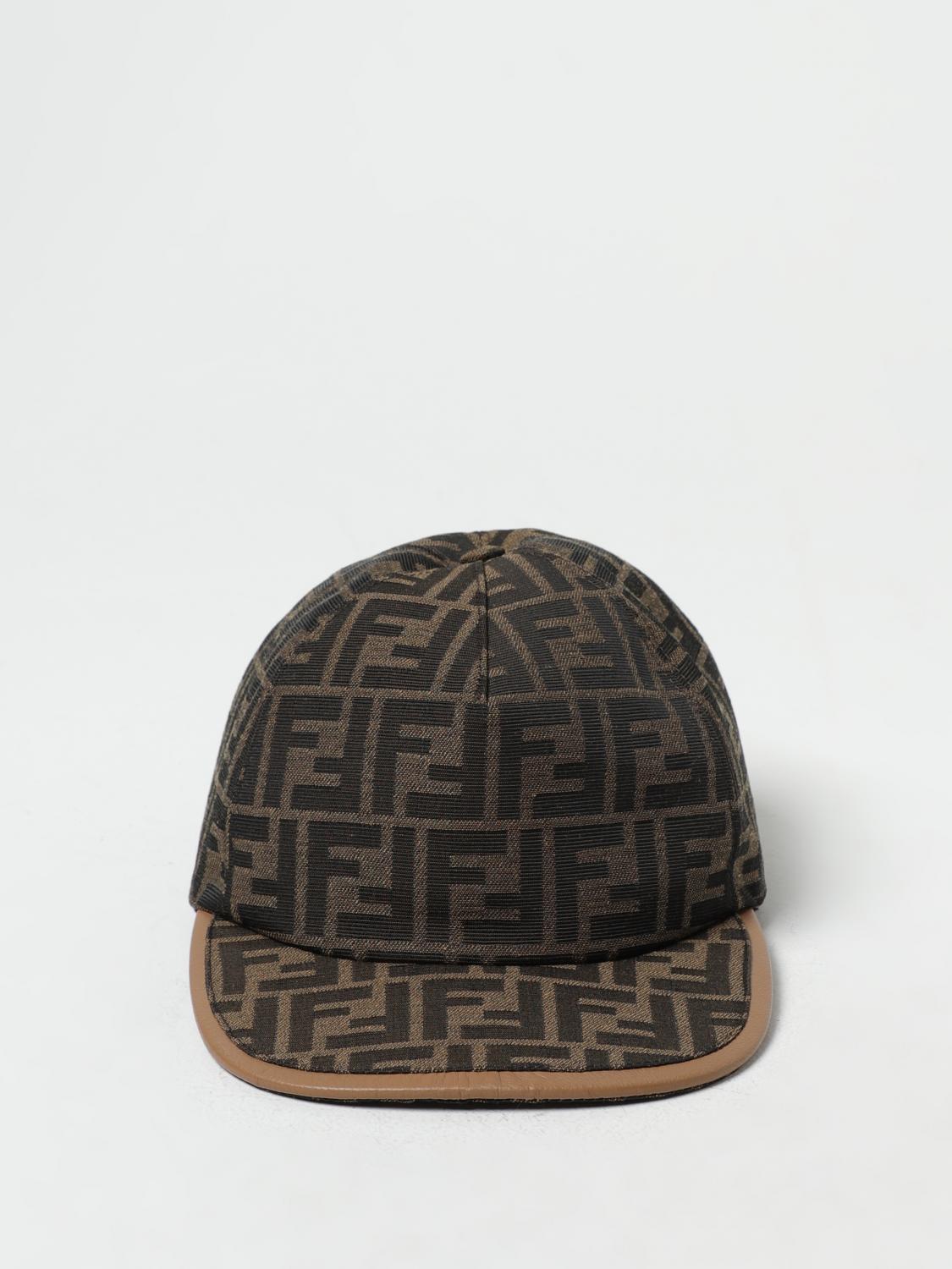 Fendi fabric hat with FF jacquard monogram - Tobacco  display picture 1