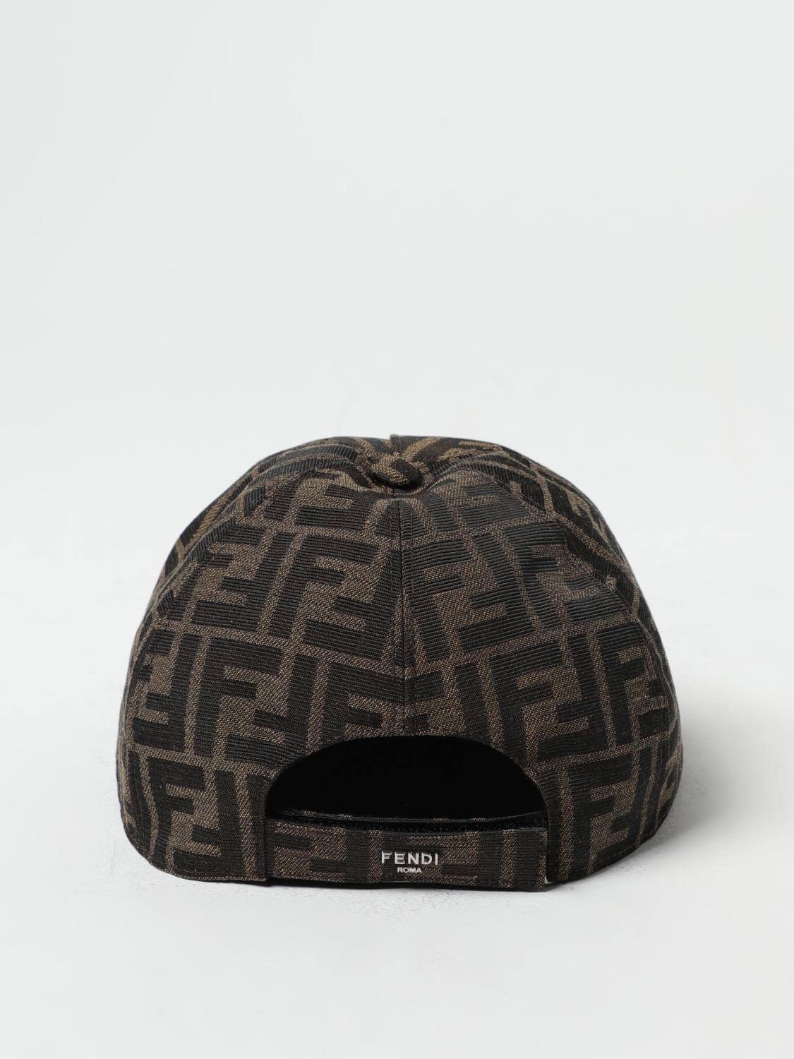 Fendi Monogram Baseball Cap in Charcoal | FF jacquard fabric baseball cap Fendi Fendi FF Jacquard Logo Baseball Cap - Black Hats  main image 4