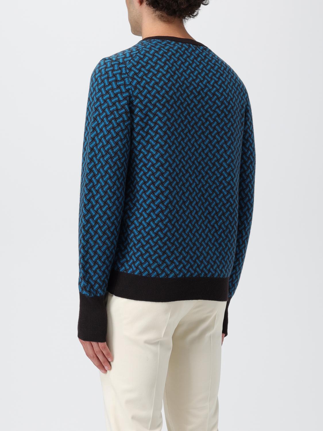 DRUMOHR SWEATER: Drumohr biscuit sweater in cashmere, Teal - Img 2