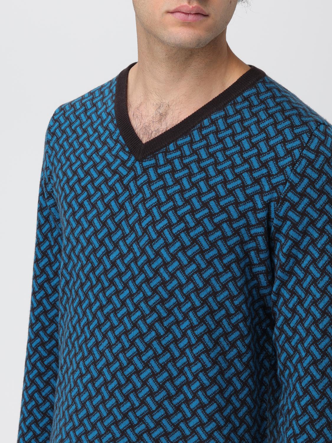 DRUMOHR SWEATER: Drumohr biscuit sweater in cashmere, Teal - Img 3