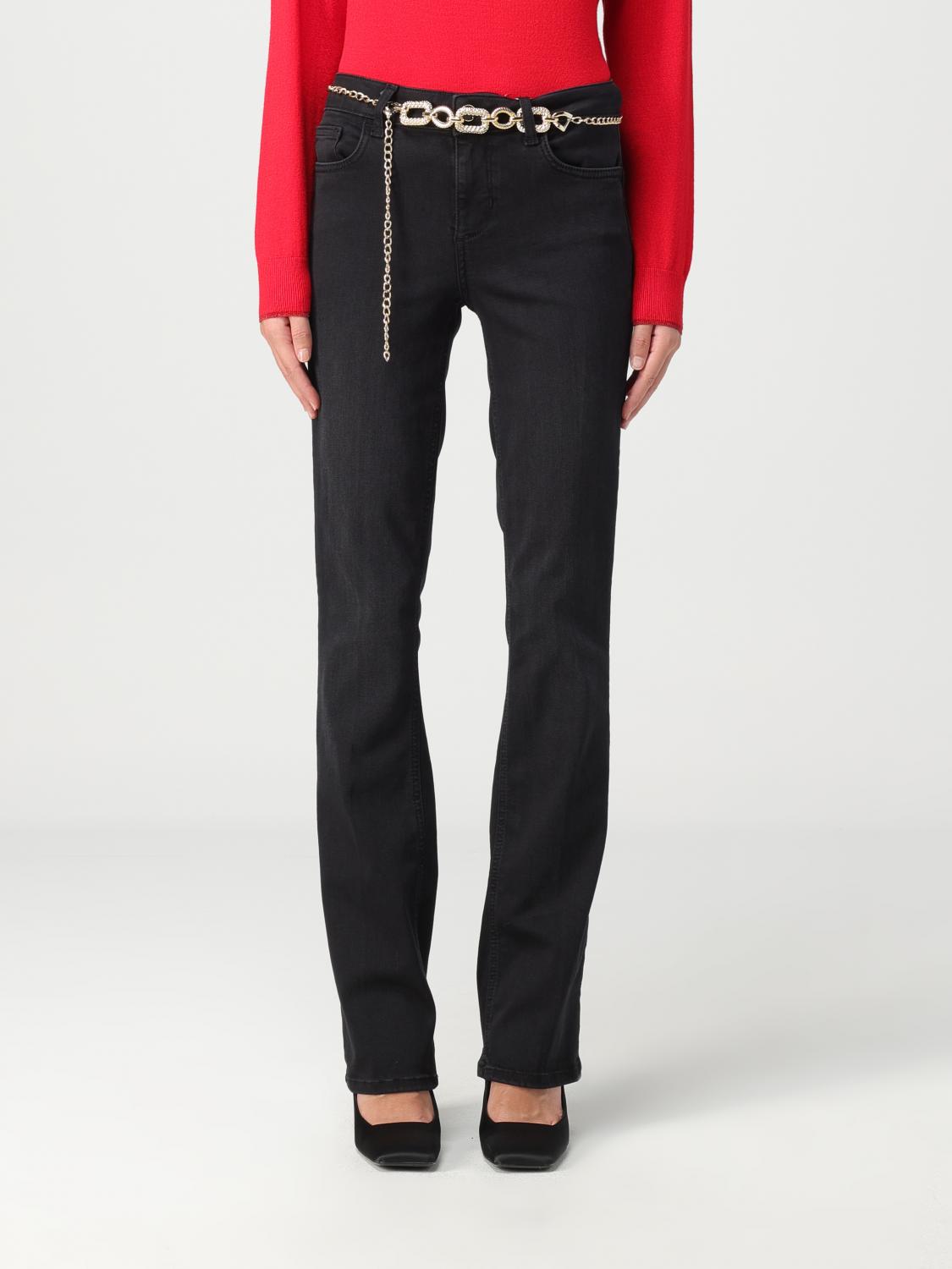 Liu Jo jeans gamba larga Dea con stringhe lavaggio blu