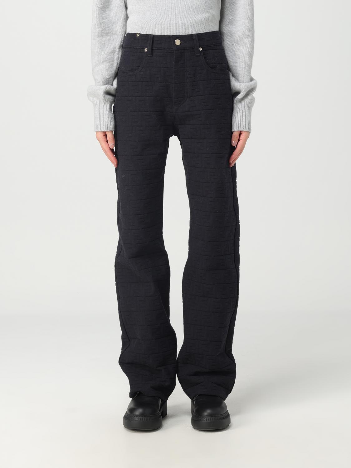 FENDI|JEANS (FF denim trousers (FLP797 AQ93 F1M2F)) FENDI: jeans in denim with all-over FF pattern - Blue