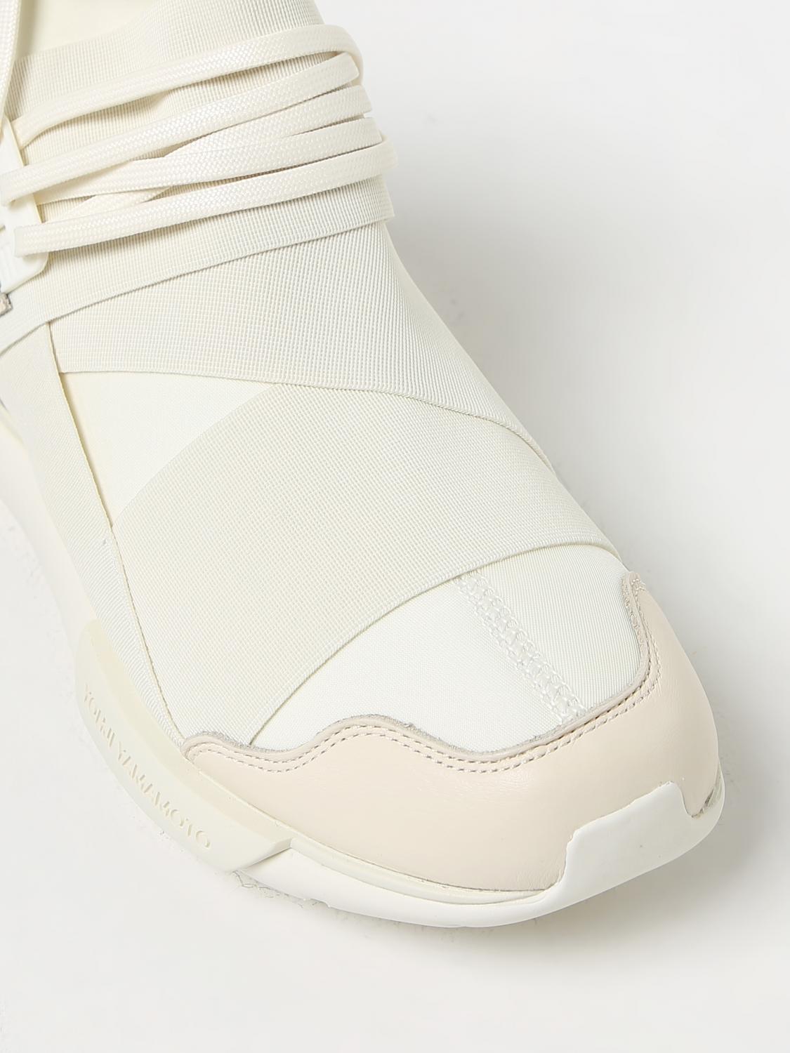 Y-3 SNEAKERS: Sneakers Qasa Y-3 in neoprene con logo, Bianco - Img 4