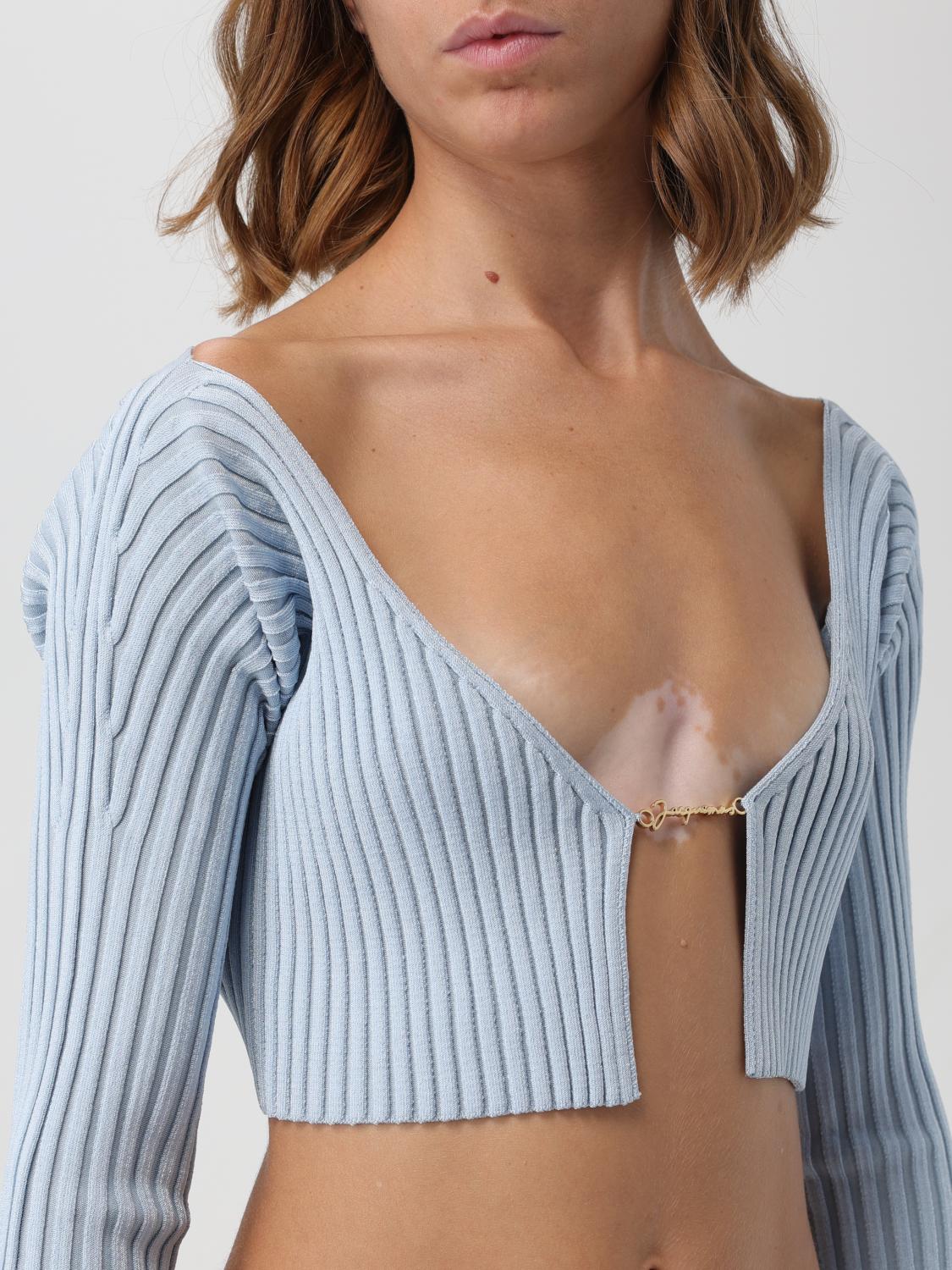 JACQUEMUS TOP: Cárdigan mujer Jacquemus, Azul Claro - Img 5