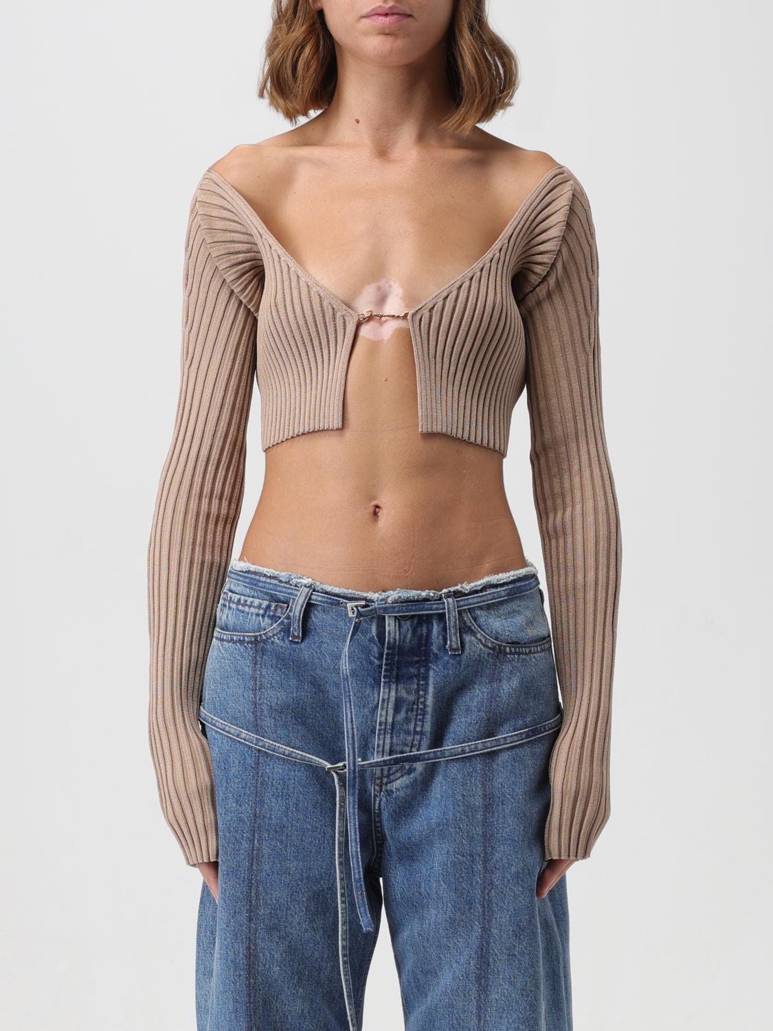 JACQUEMUS TOP: Cárdigan mujer Jacquemus, Beige - Img 1