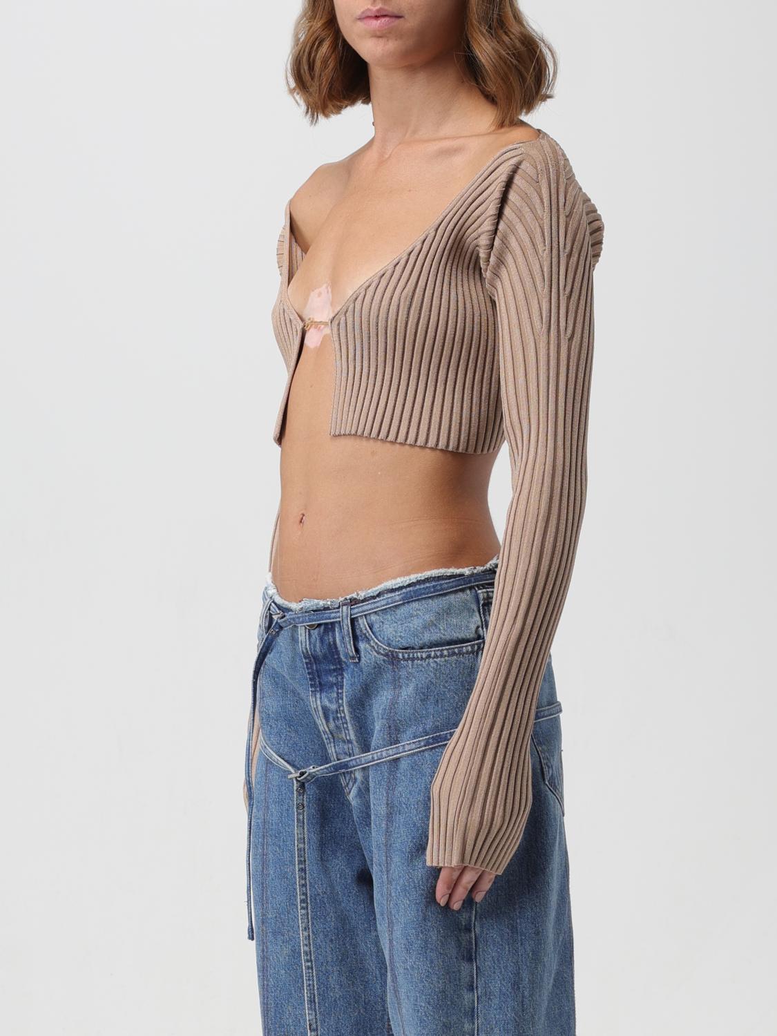JACQUEMUS TOP: Cárdigan mujer Jacquemus, Beige - Img 4