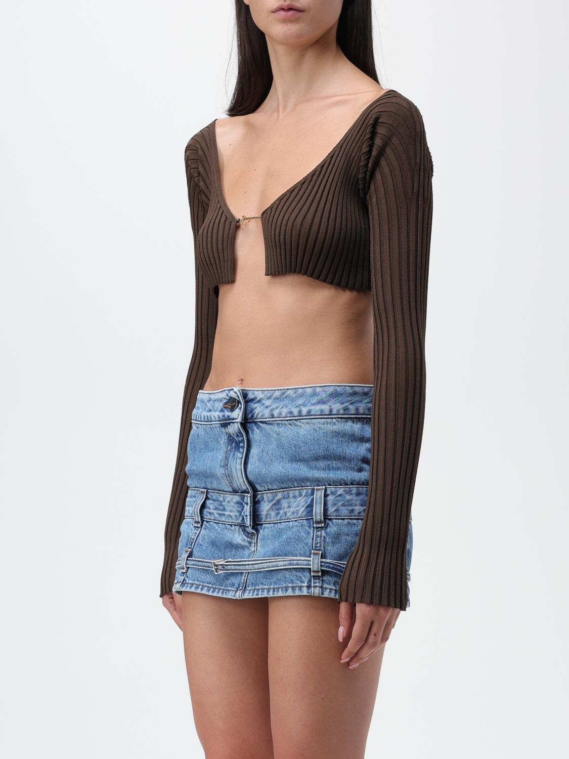 JACQUEMUS TOP: Cárdigan mujer Jacquemus, Marrón - Img 4