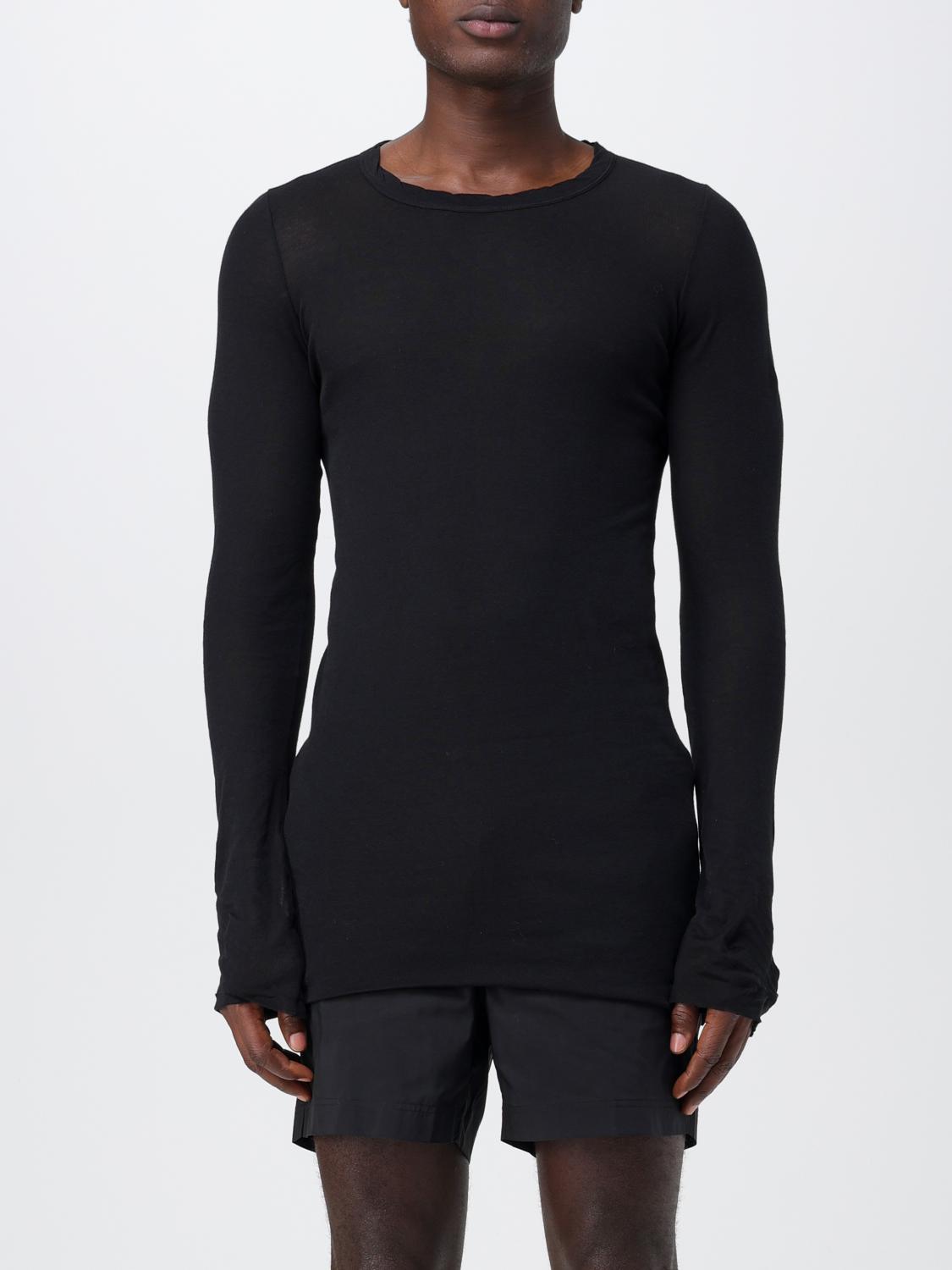 RICK OWENS T-SHIRT: T-shirt aderente Rick Owens, Nero - Img 1