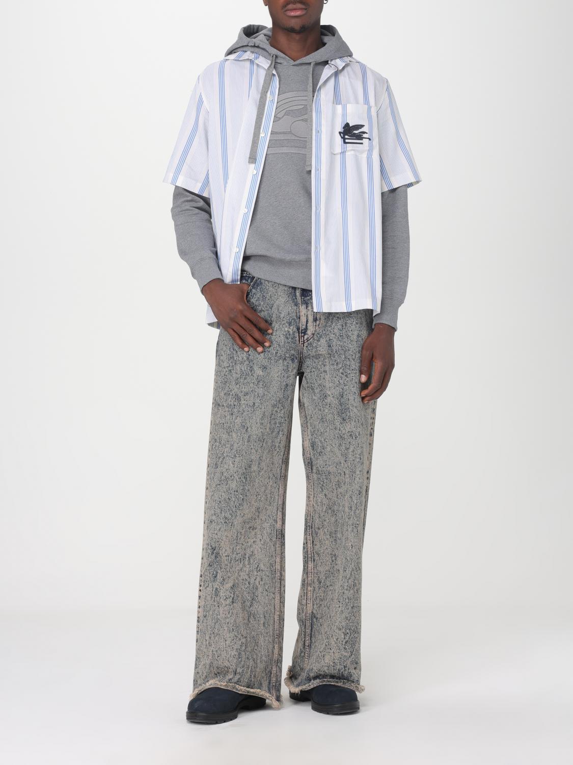 ETRO SWEATSHIRT: Etro cotton sweatshirt with Pegaso logo, Grey - Img 2