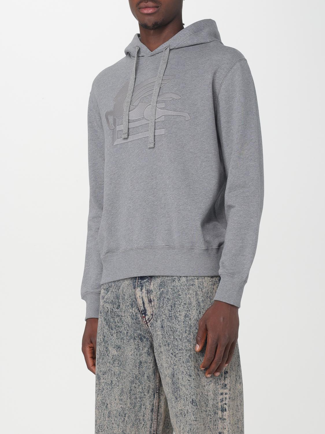 ETRO SWEATSHIRT: Etro cotton sweatshirt with Pegaso logo, Grey - Img 4
