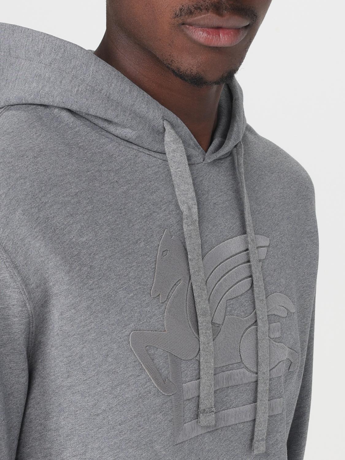 ETRO SWEATSHIRT: Etro cotton sweatshirt with Pegaso logo, Grey - Img 5