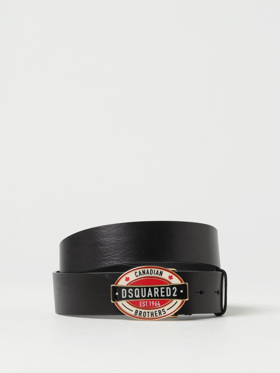 DSQUARED2 BELT: Dsquared2 leather belt with buckle, Black - Img 1