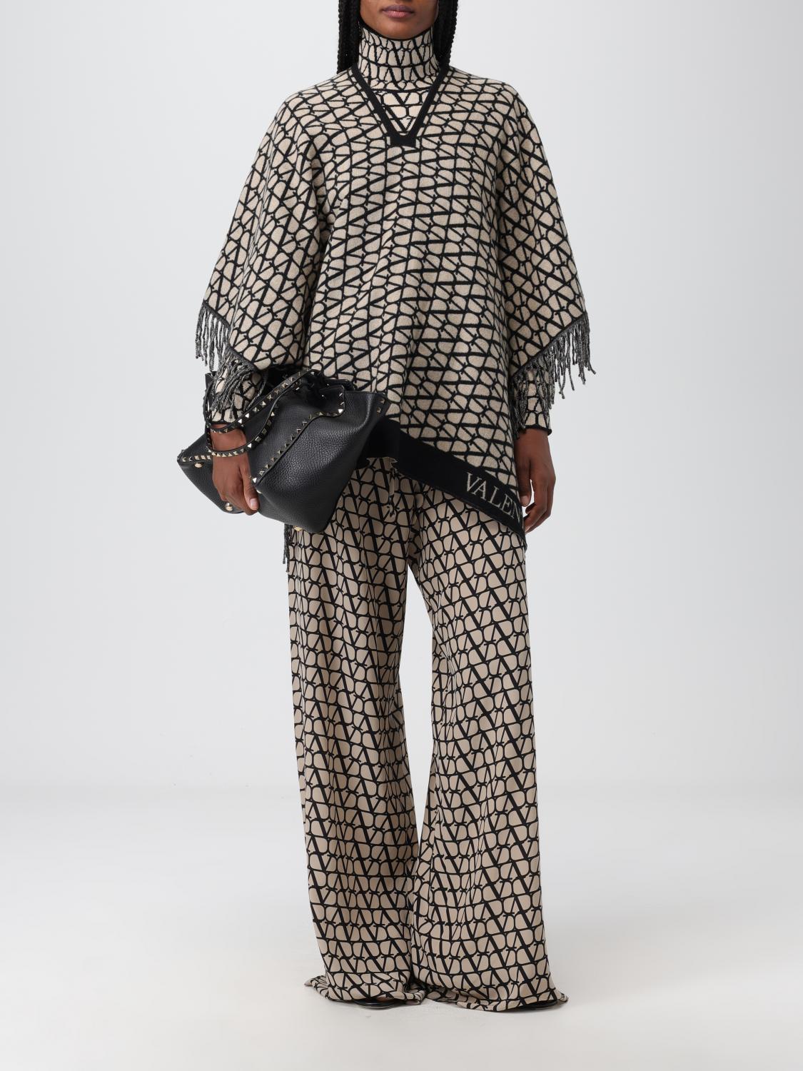 VALENTINO GARAVANI BORSA A SPALLA: Borsa Rockstud Valentino Garavani in pelle con borchie, Nero - Img 2