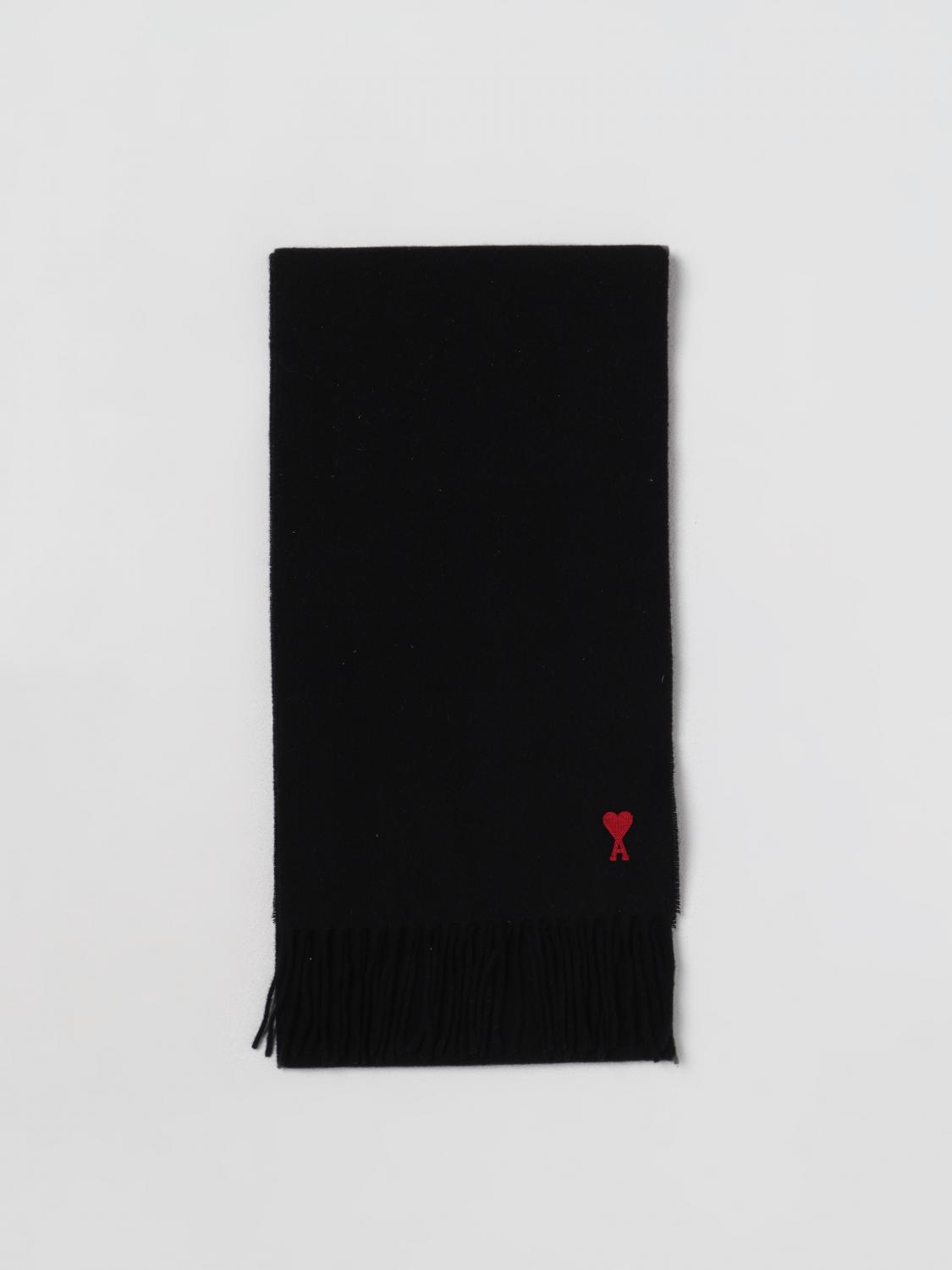 AMI PARIS SCARF: Scarf men Ami Paris, Black - Img 1