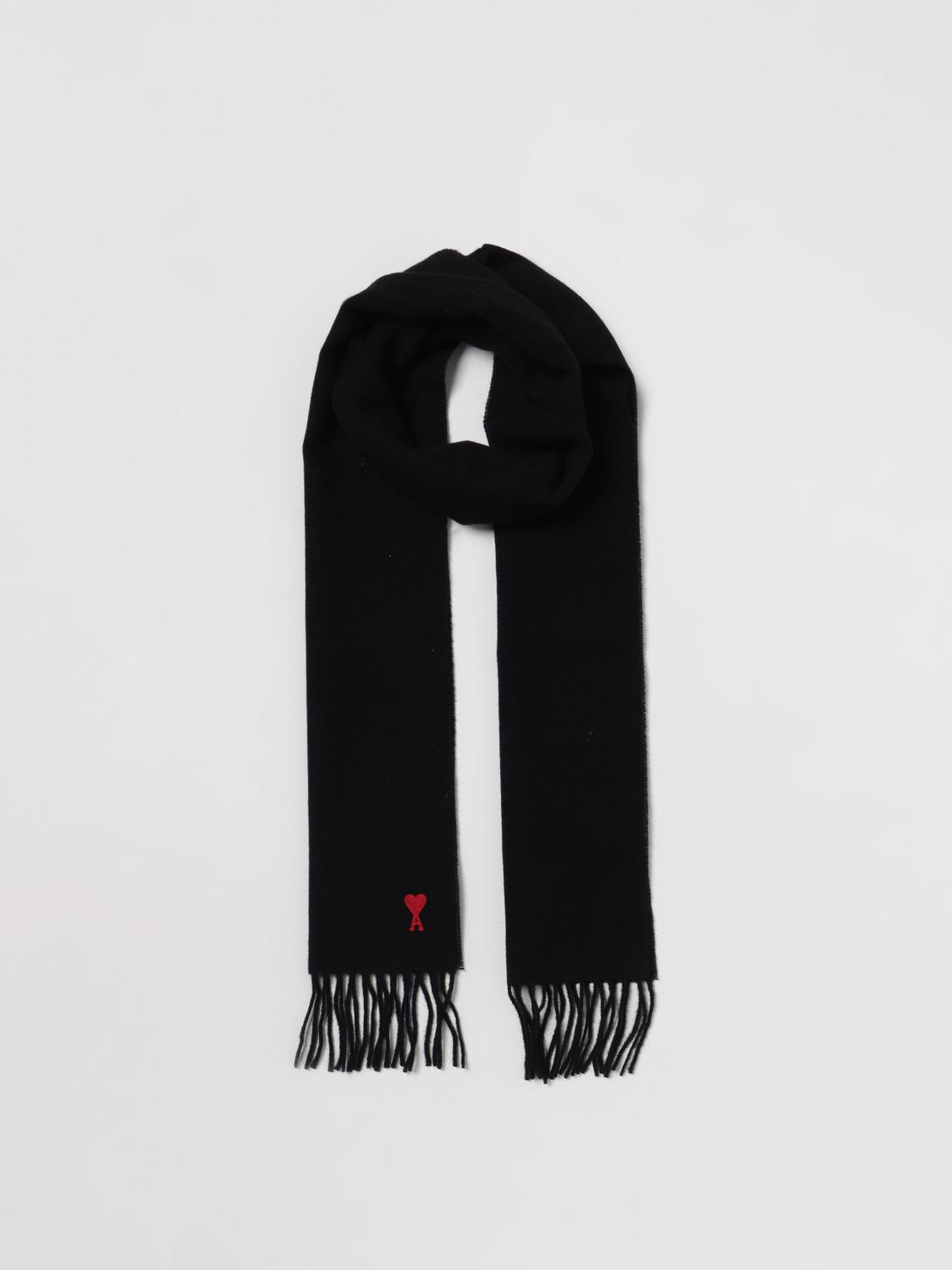 AMI PARIS SCARF: Scarf men Ami Paris, Black - Img 2