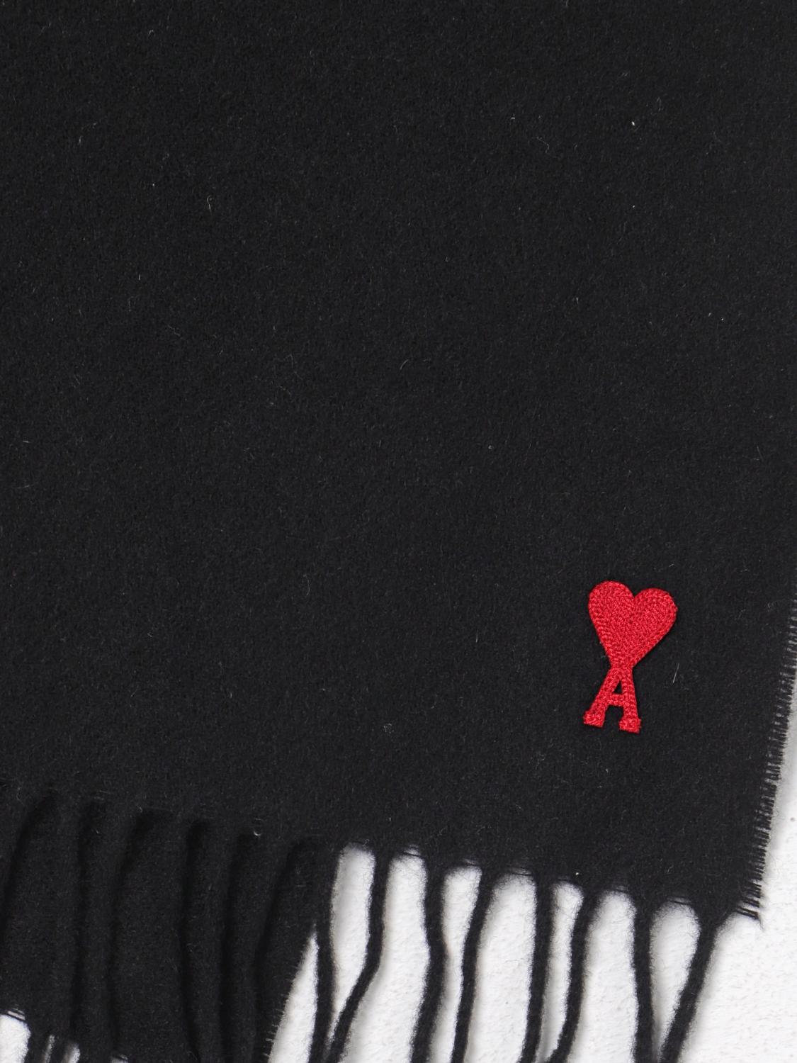 AMI PARIS SCARF: Scarf men Ami Paris, Black - Img 3