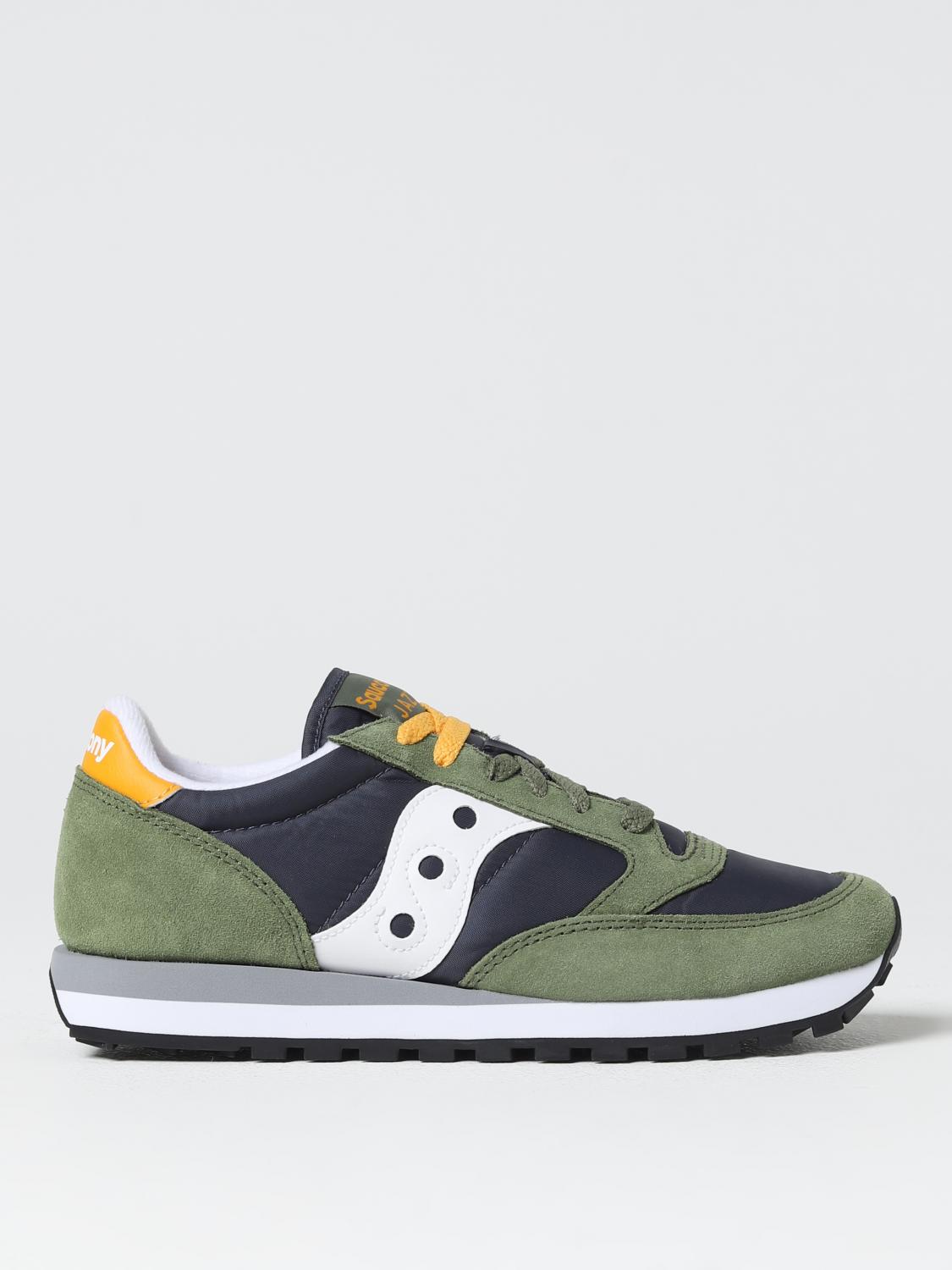 SAUCONY SNEAKERS: Sneakers Jazz Original Saucony in camoscio e nylon, Verde - Img 1