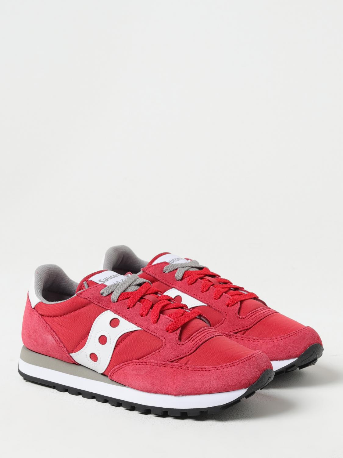 SAUCONY SNEAKERS: Sneakers Jazz Original Saucony in camoscio e nylon, Rosso - Img 2