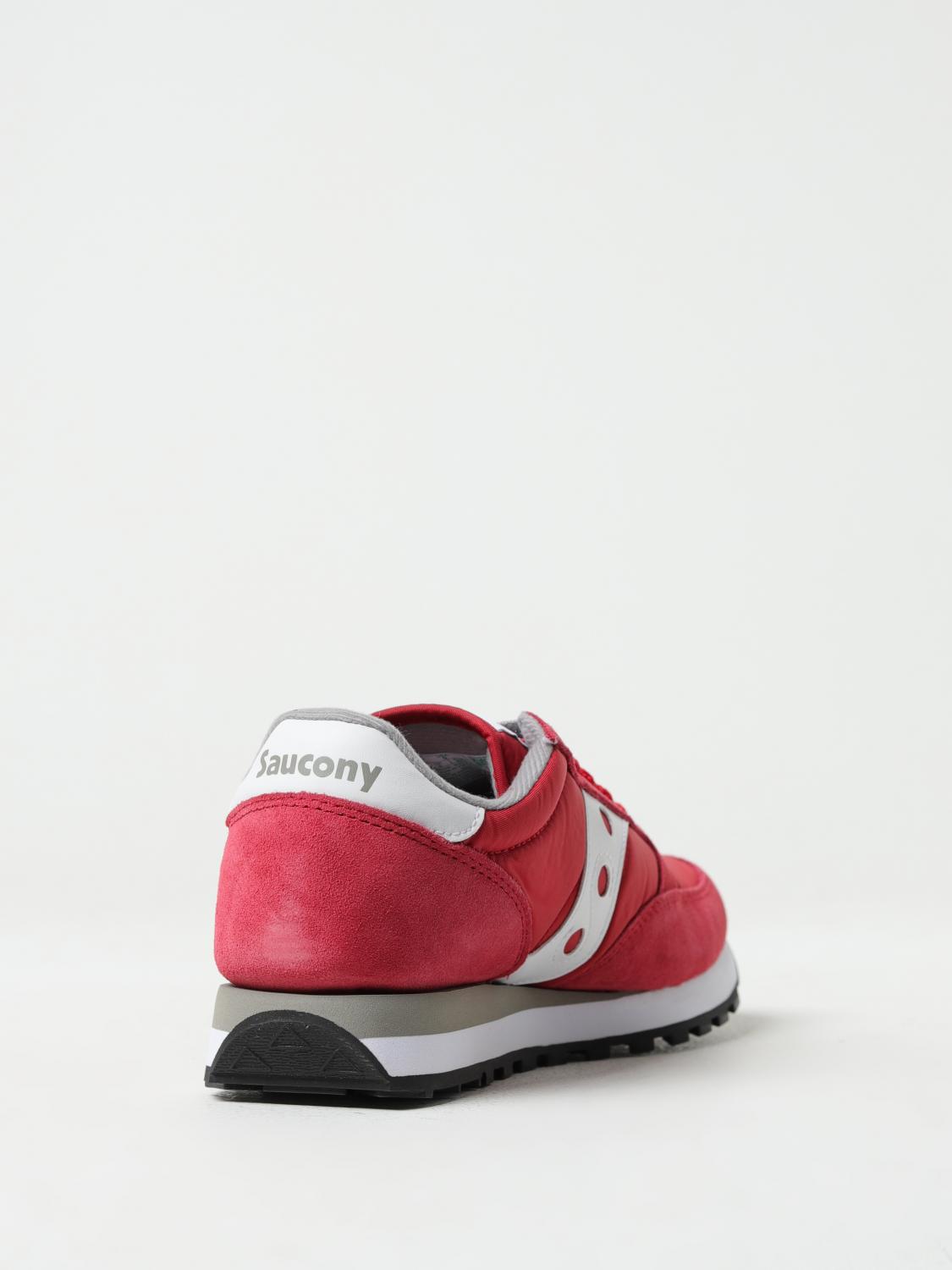 SAUCONY SNEAKERS: Sneakers Jazz Original Saucony in camoscio e nylon, Rosso - Img 3
