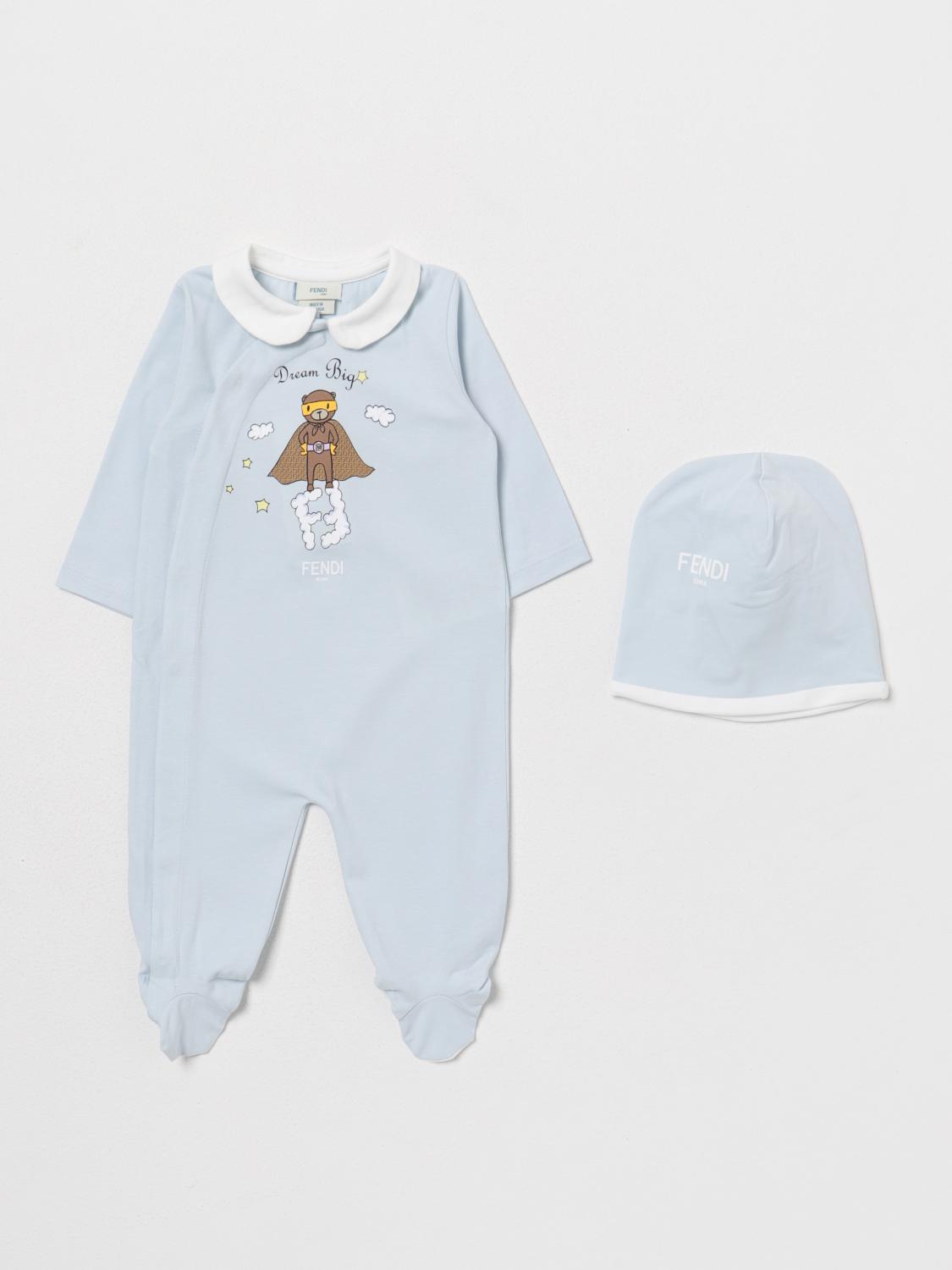 Fendi ロンパース ボーイ Kids - ブルー | BUK106ST8 | GIGLIO.COM