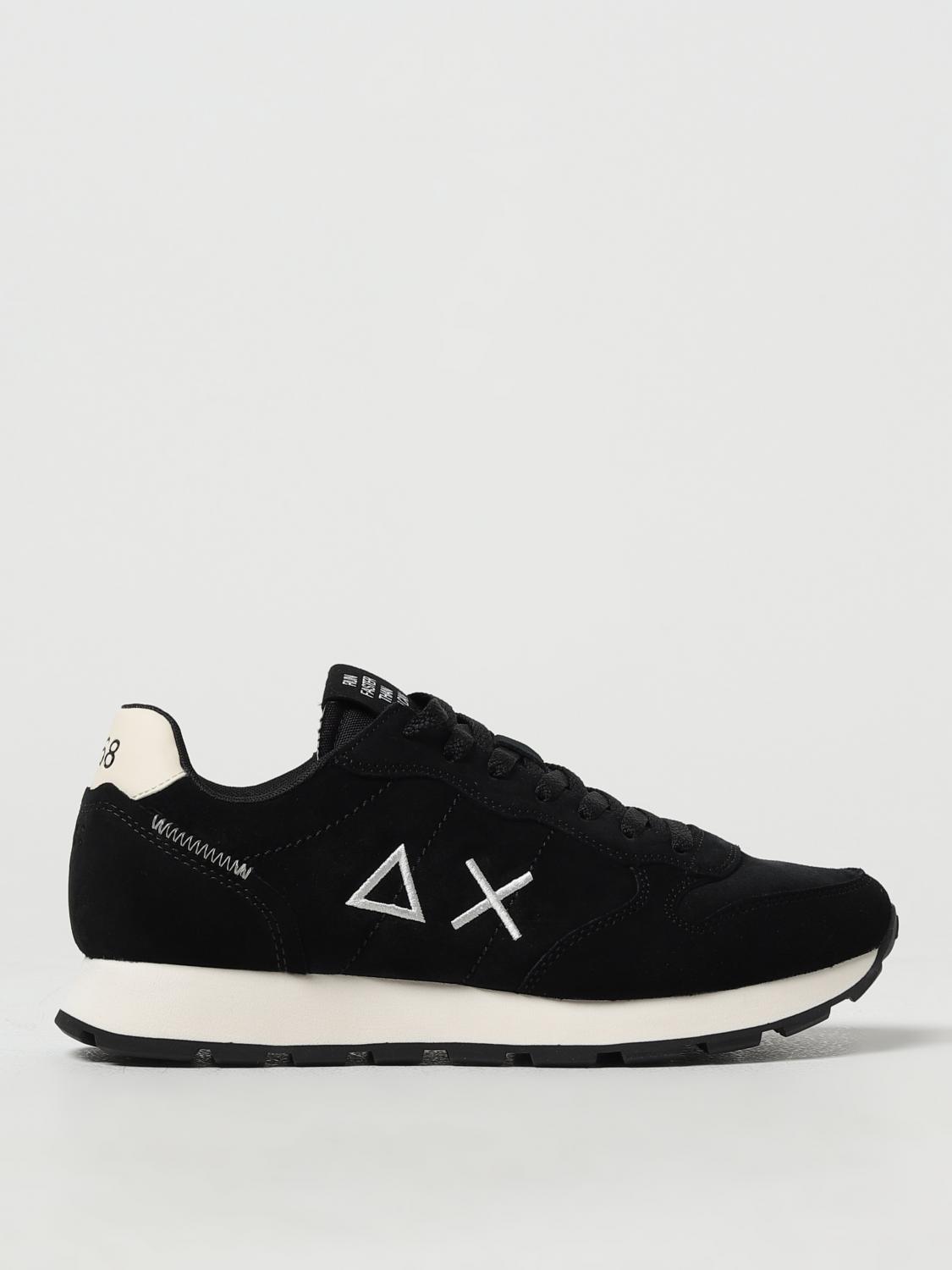 SUN68 SNEAKERS: Sneakers Tom Sun 68 in suede con logo, Nero - Img 1