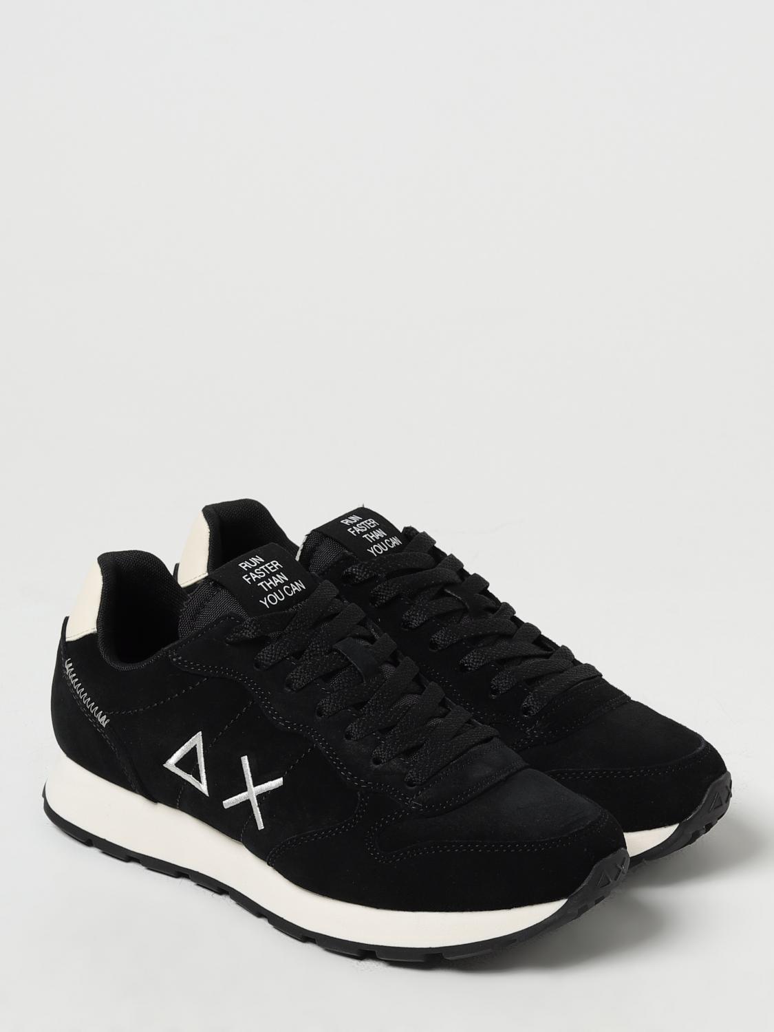 SUN68 SNEAKERS: Sneakers Tom Sun 68 in suede con logo, Nero - Img 2
