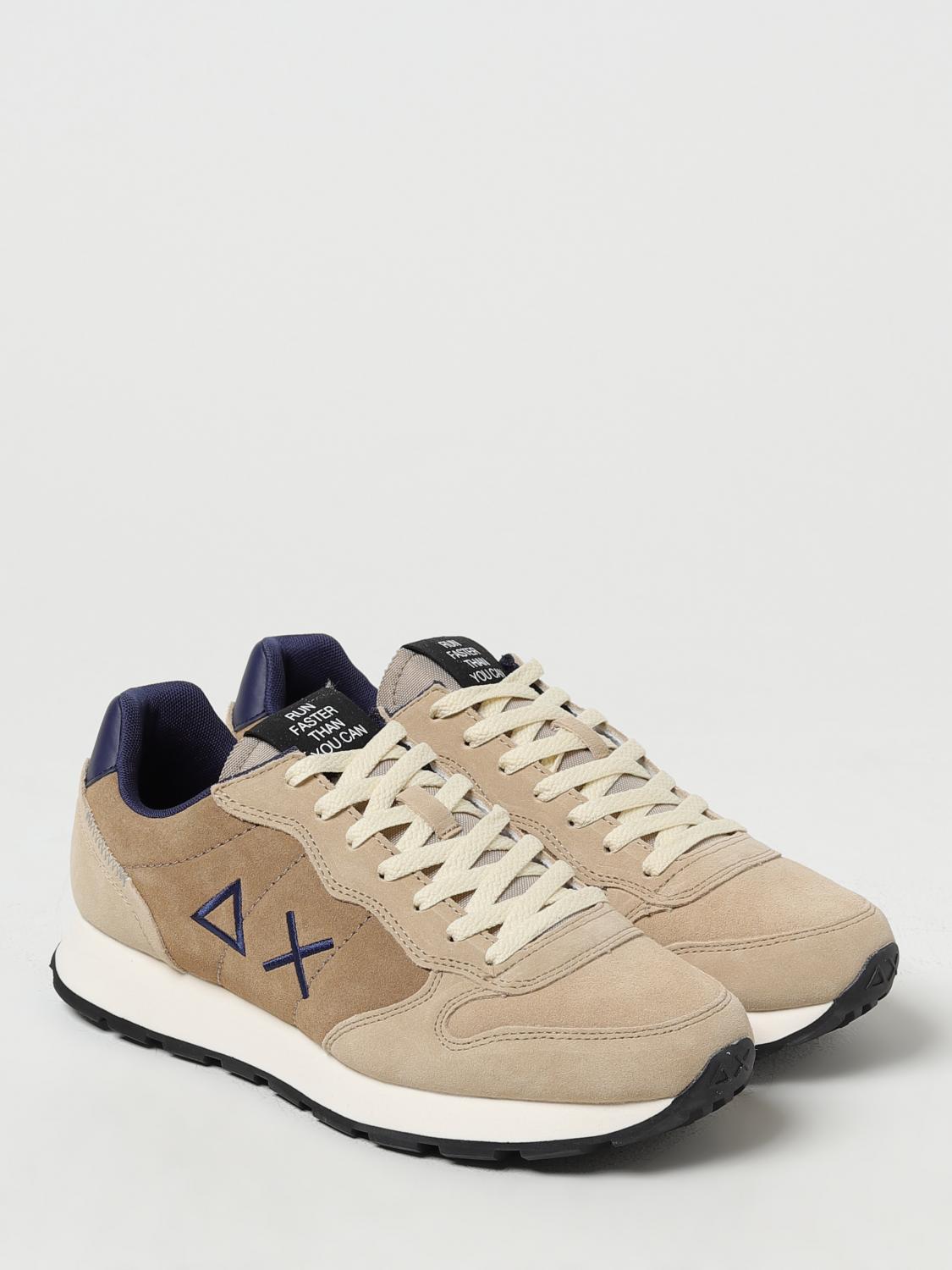 SUN68 SNEAKERS: Sneakers Tom Sun 68 in suede con logo, Beige - Img 2