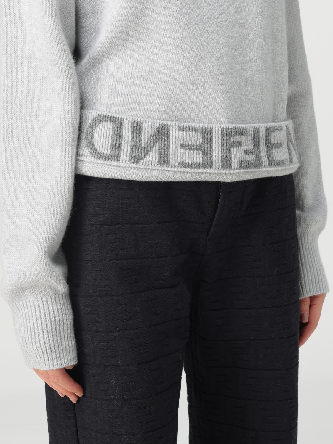 FENDI ロゴ入り スウェット 54 グレー Fendi sweater in wool and cashmere - Grey | FZX934ANJJ | GIGLIO.COM