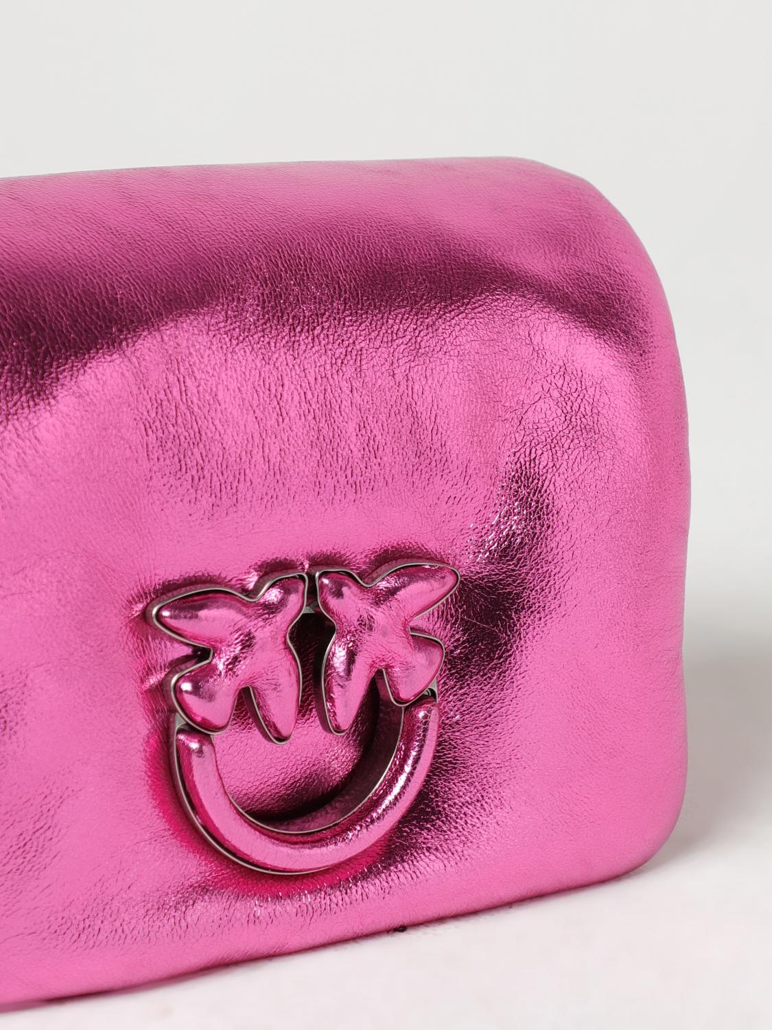 PINKO BORSA MINI: Borsa Love Click Pinko in nappa , Fuxia - Img 3
