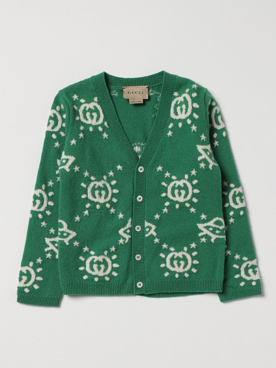 20SS GUCCI green knitGUCCI グッチ 20SS ケーブルニットVネック