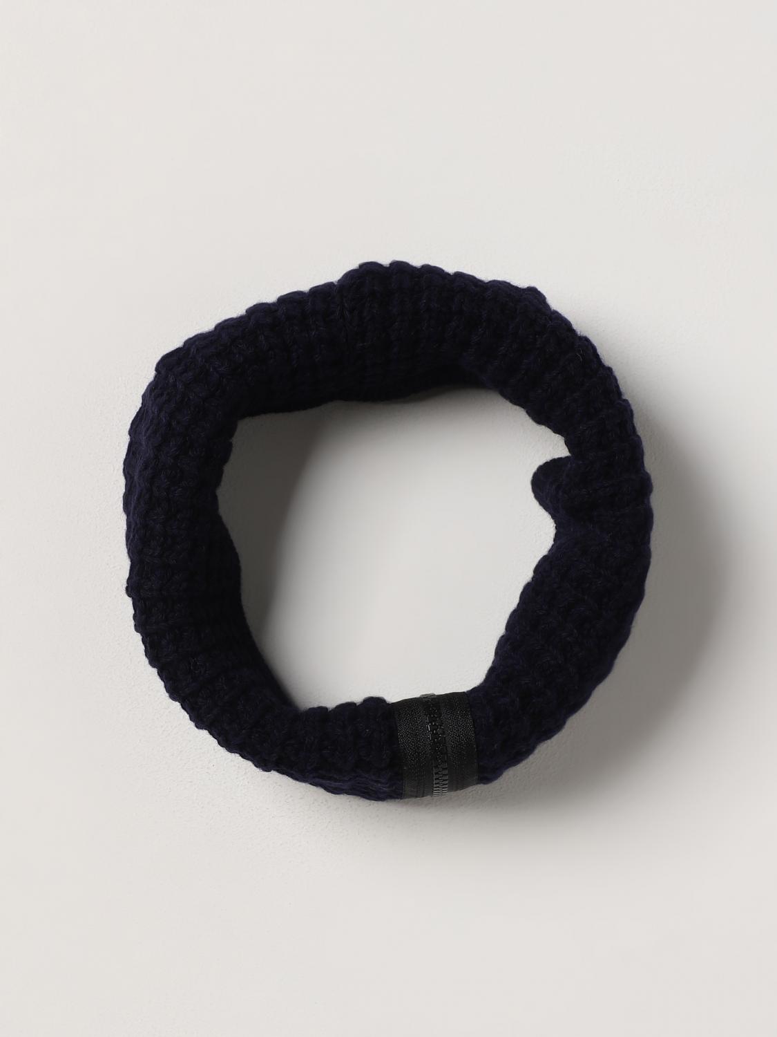 STONE ISLAND SCIARPA: Scaldacollo Stone Island in maglia di lana con logo, Blue - Img 2