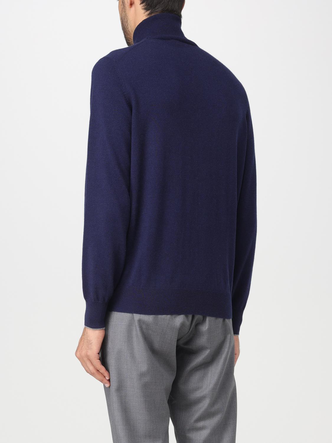 BRUNELLO CUCINELLI PULLOVER: Pullover herren Brunello Cucinelli, Blau - Img 3