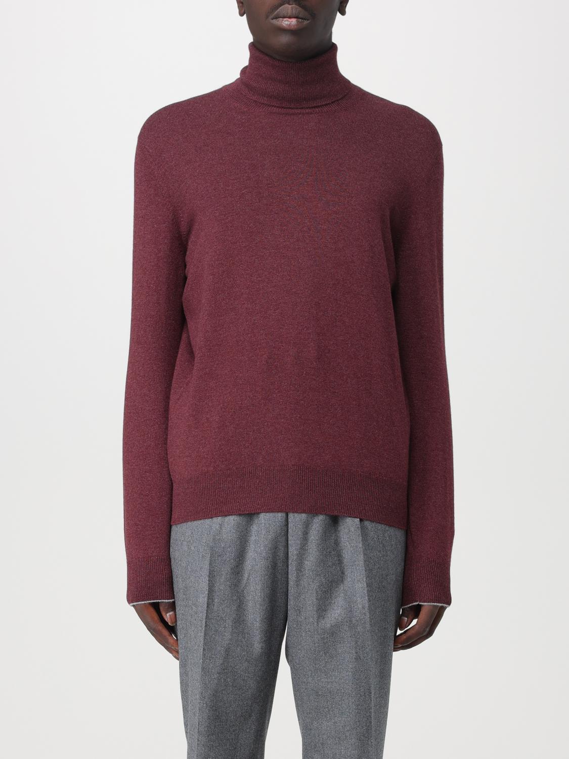 BRUNELLO CUCINELLI PULLOVER: Pullover herren Brunello Cucinelli, Weinrot - Img 1