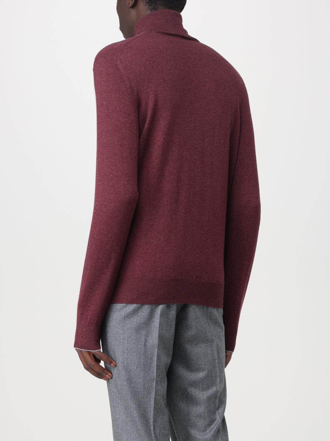 BRUNELLO CUCINELLI PULLOVER: Pullover herren Brunello Cucinelli, Weinrot - Img 3
