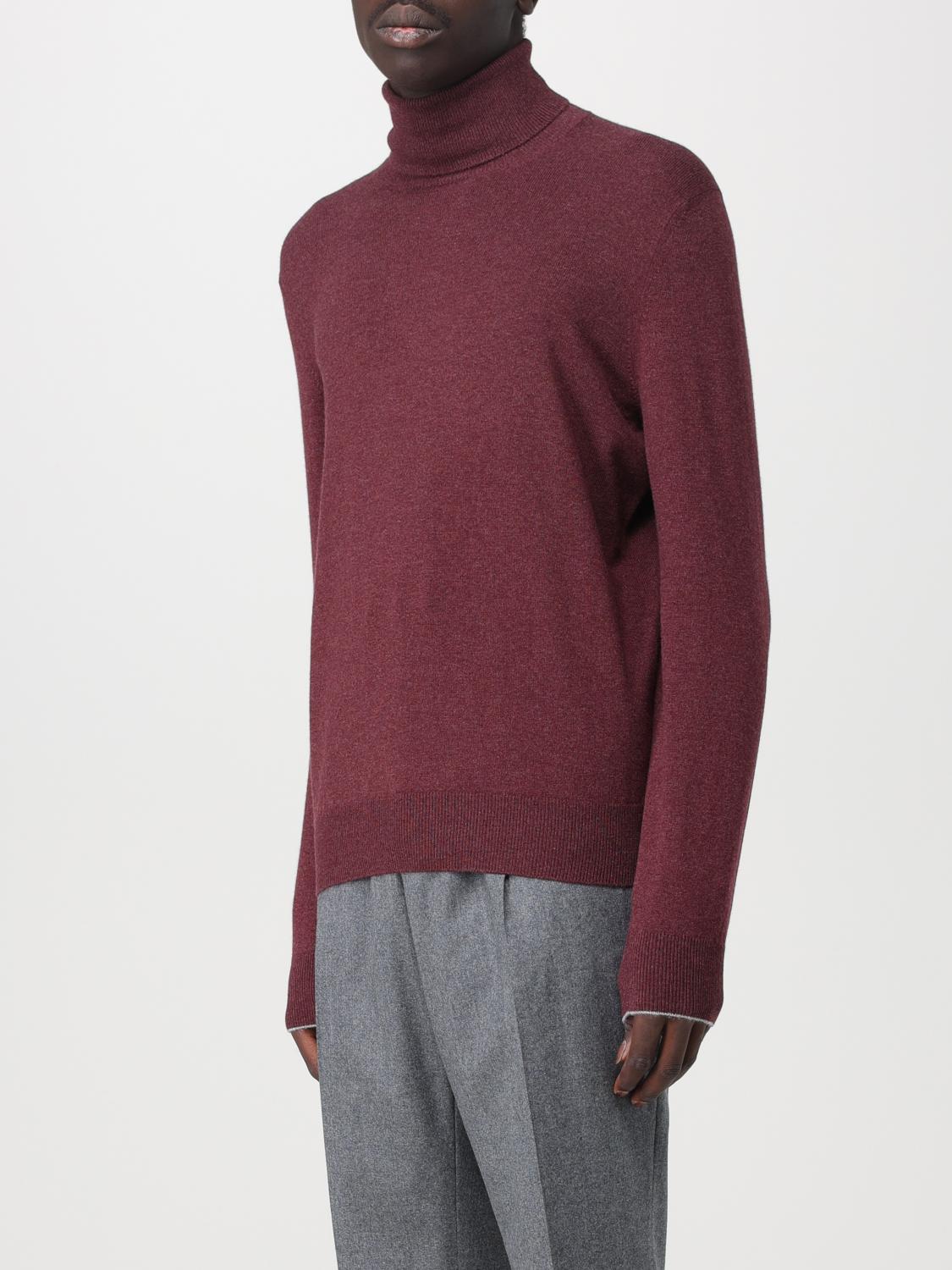 BRUNELLO CUCINELLI PULLOVER: Pullover herren Brunello Cucinelli, Weinrot - Img 4