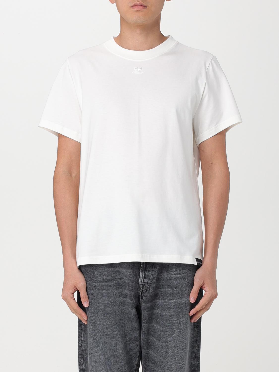 Courrèges ホワイト Tシャツ XS Courreges Cotton Asymmetric Slash T-Shirt | Saks Fifth Avenue