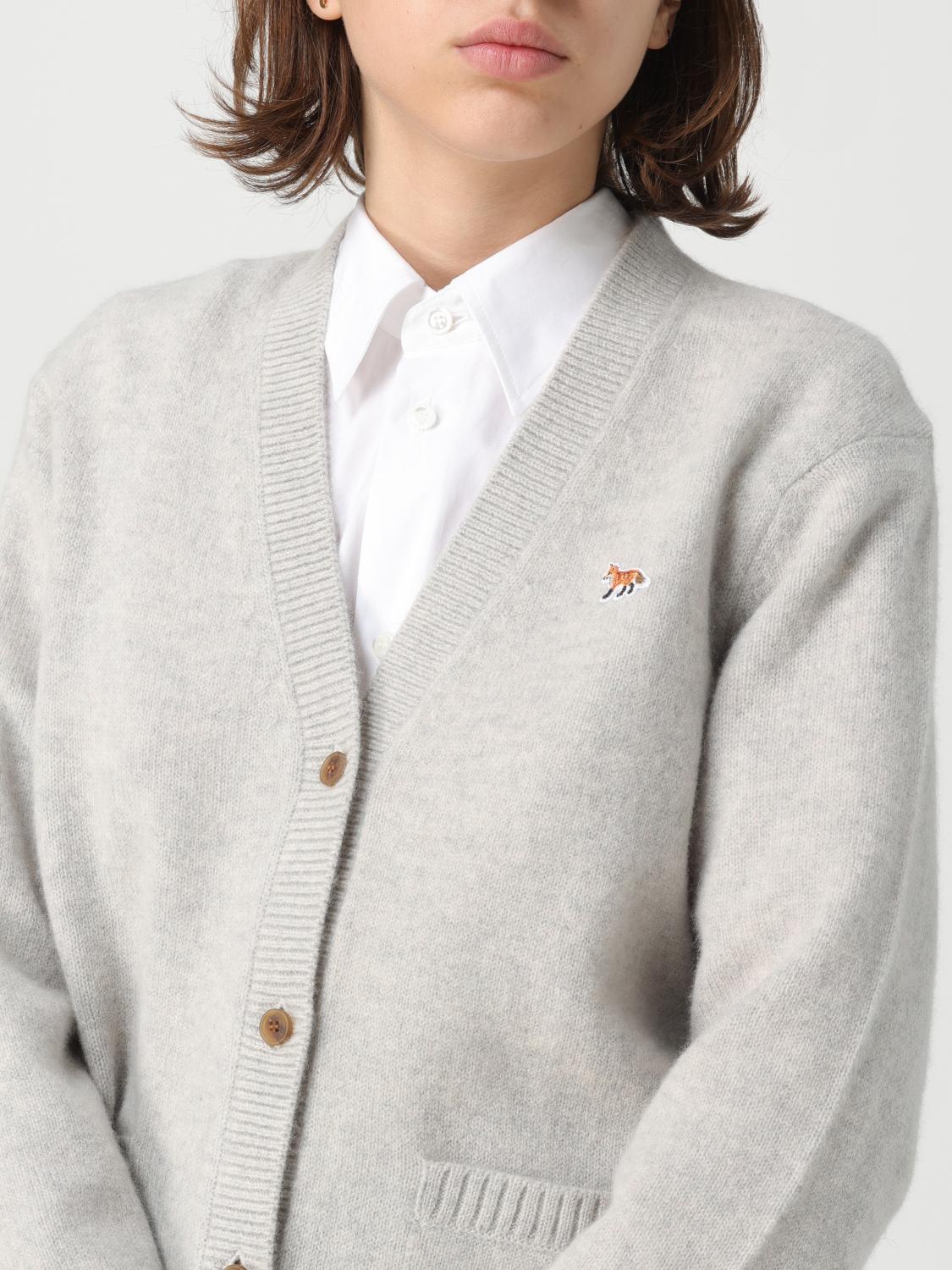 Maison Kitsuné wool cardigan - Grey | LW00507KT1006 | GIGLIO.COM
