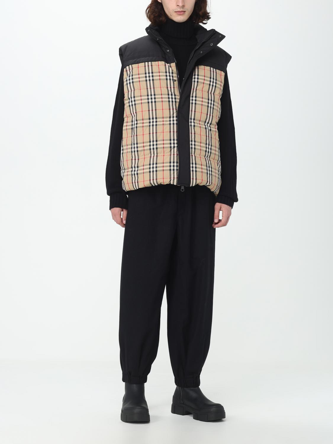 BURBERRY: Reversible vest in quilted nylon with Vintage Check