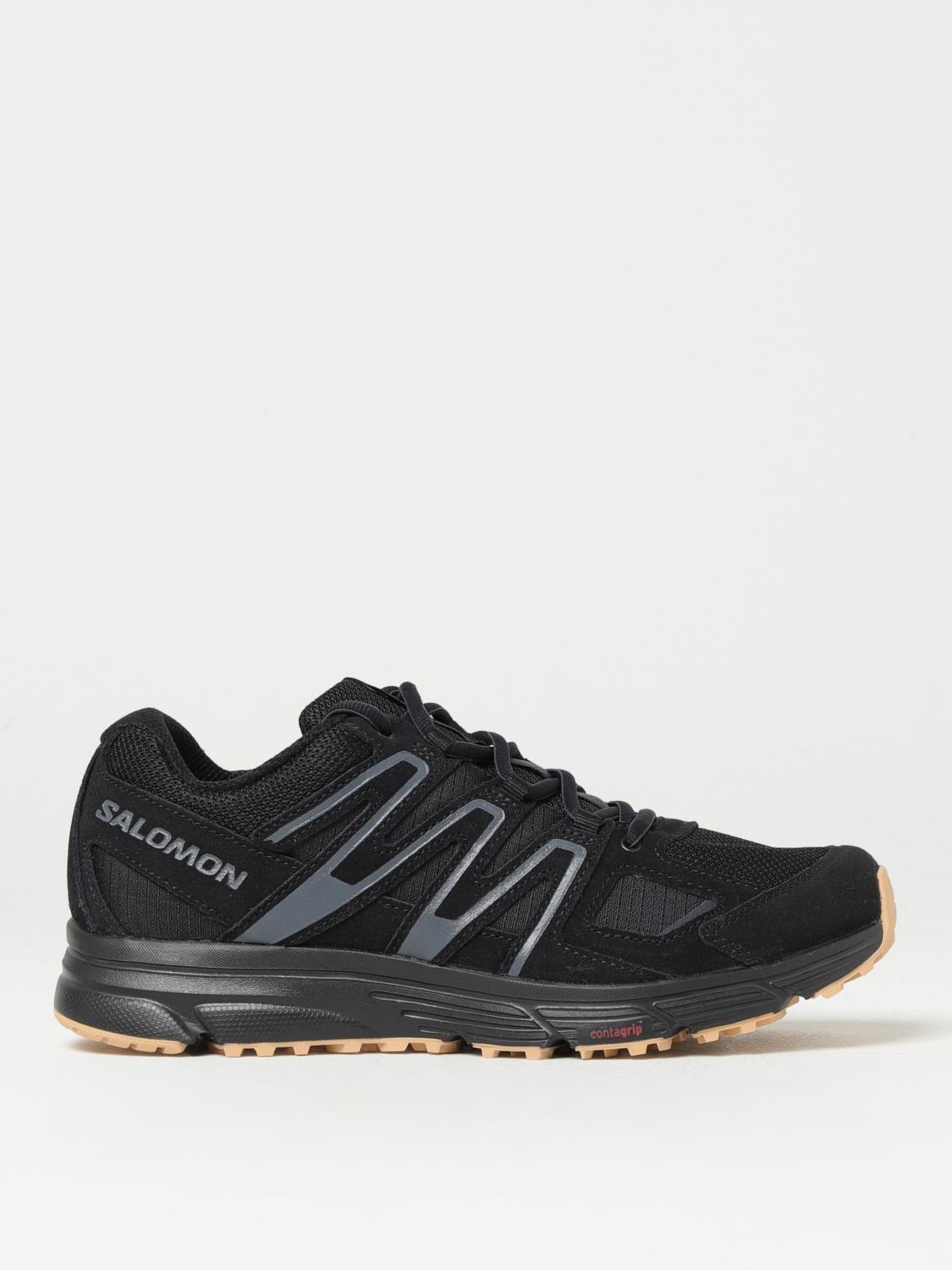 SALOMON SNEAKERS: Salomon XMN-4 suede and mesh sneakers, Black - Img 1