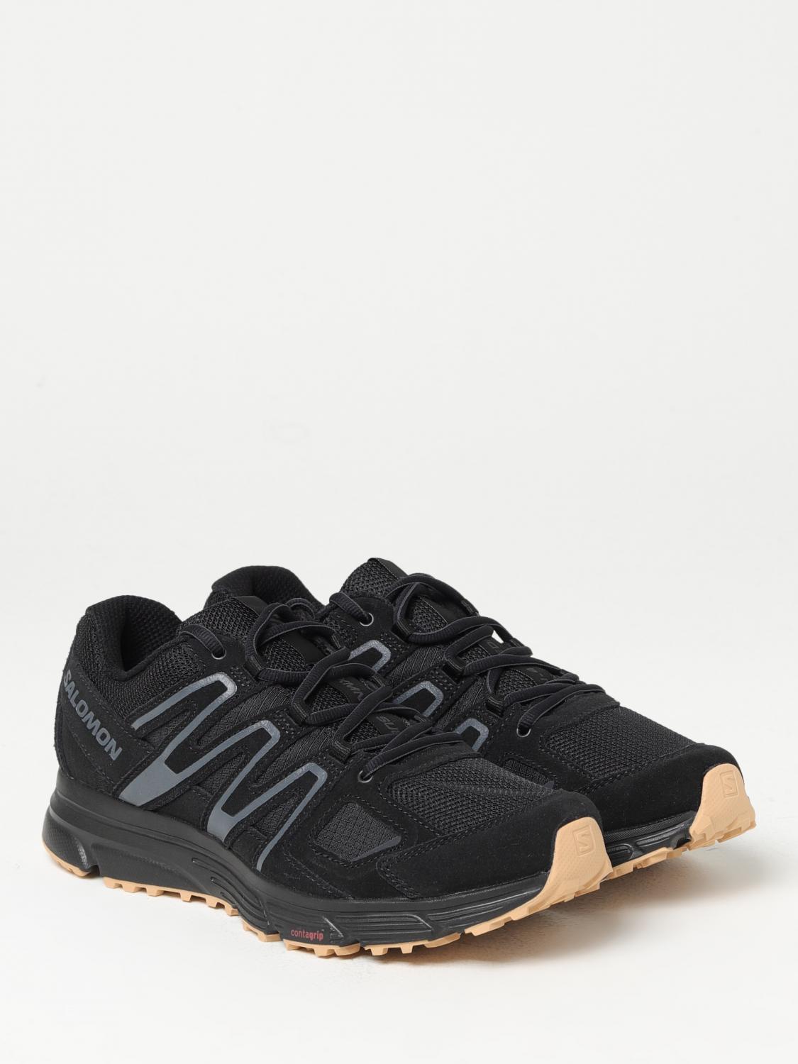 SALOMON SNEAKERS: Salomon XMN-4 suede and mesh sneakers, Black - Img 2