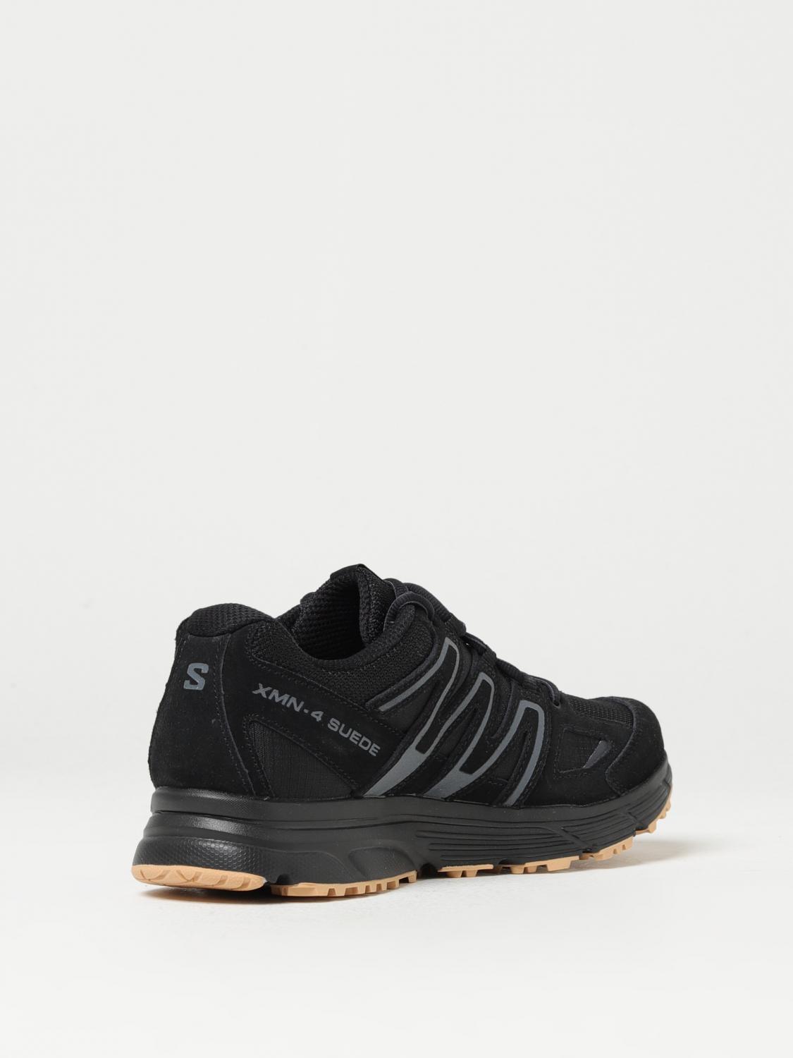 SALOMON SNEAKERS: Salomon XMN-4 suede and mesh sneakers, Black - Img 3