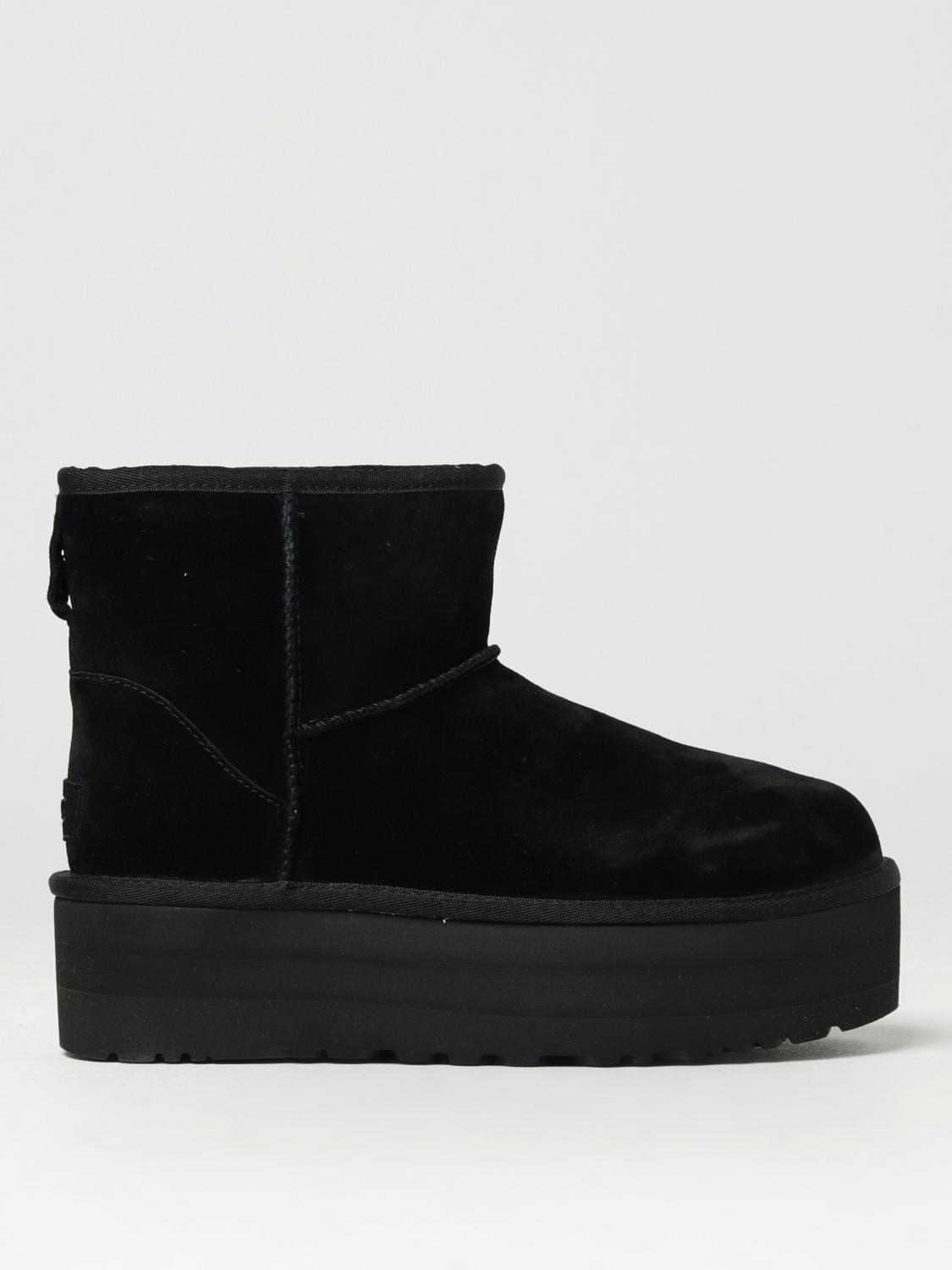 UGG FLAT ANKLE BOOT: Shoes woman UGG, Black - Img 1