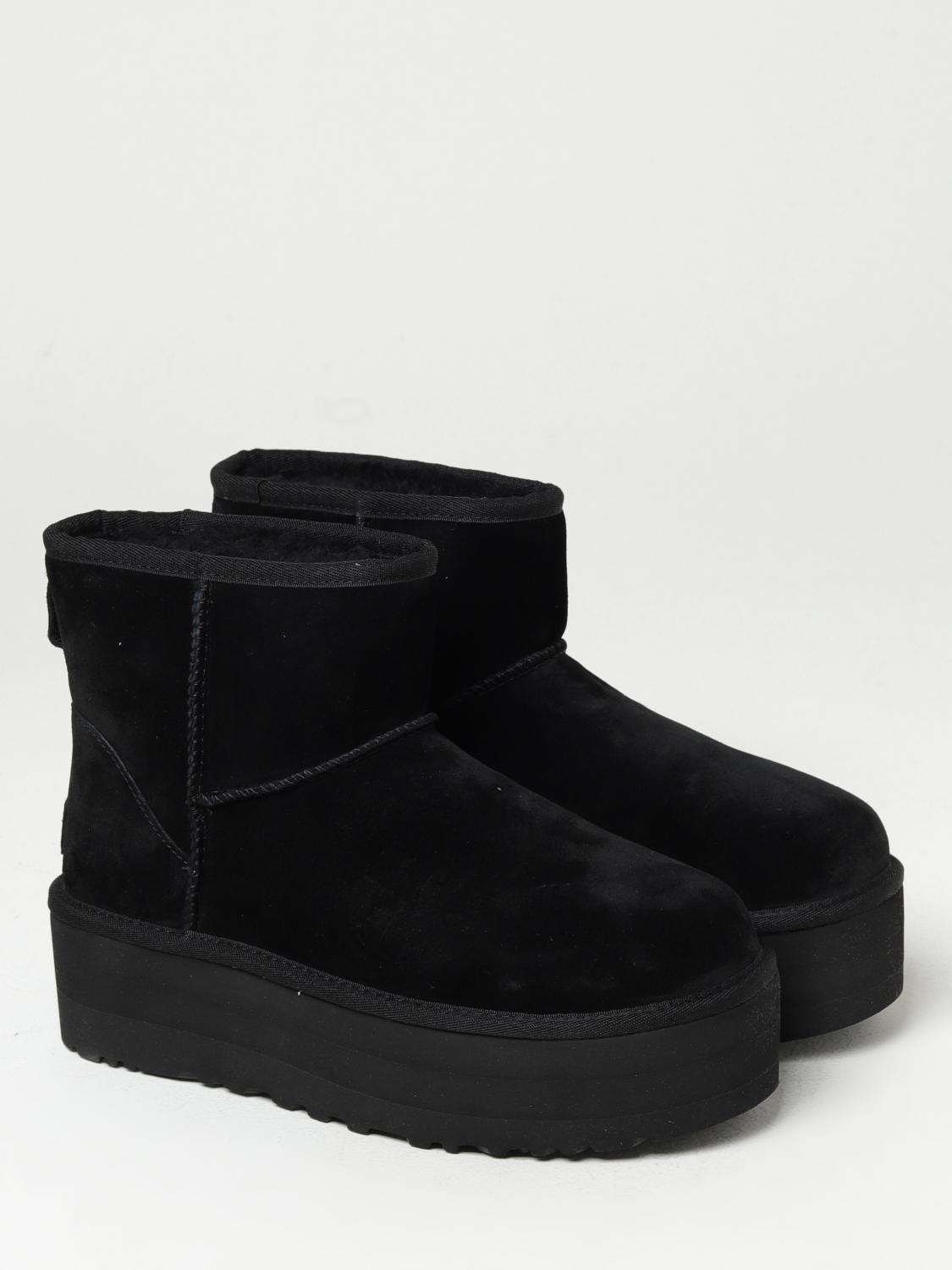 UGG FLAT ANKLE BOOT: Shoes woman UGG, Black - Img 2