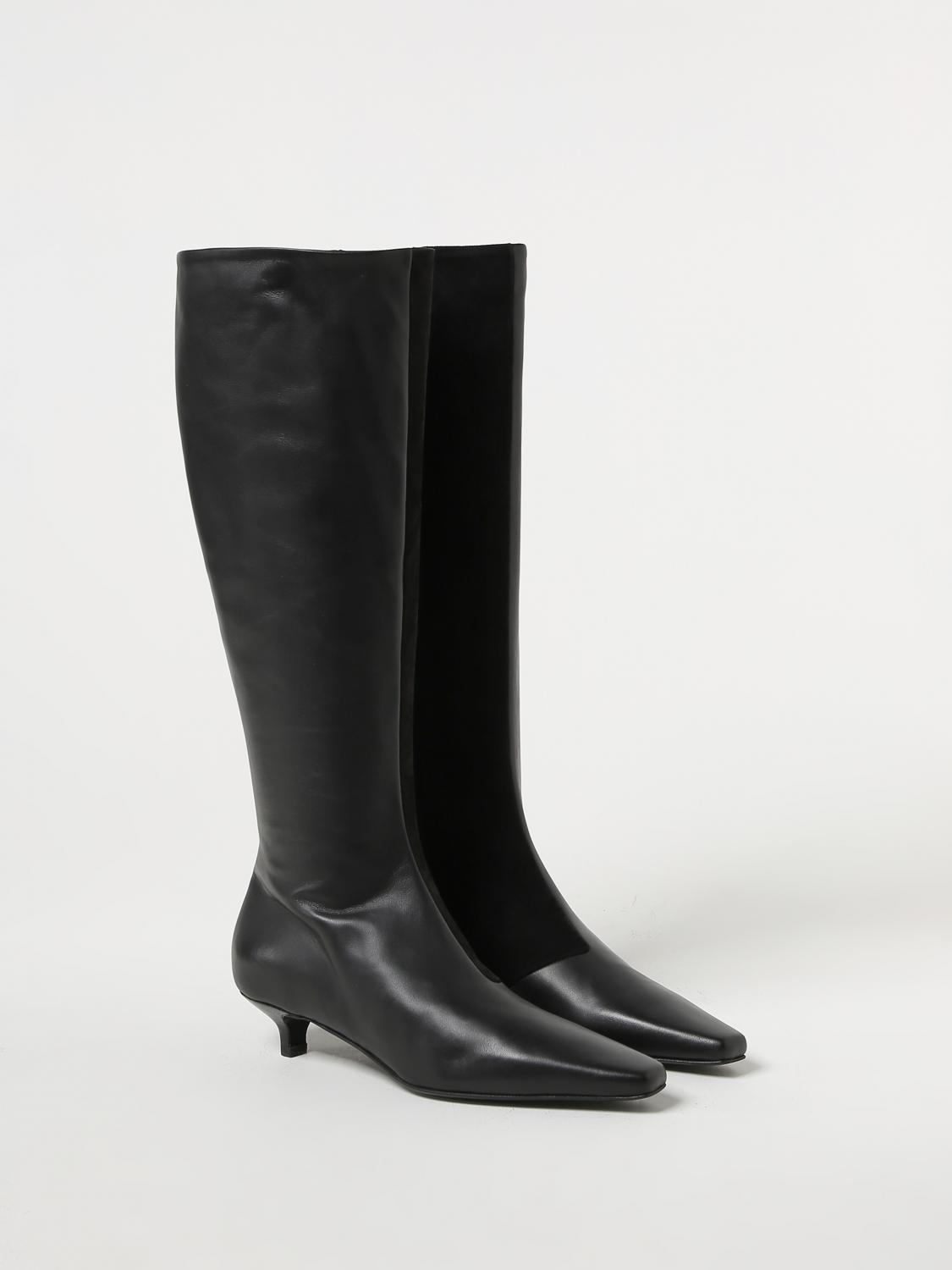 TOTEME｜BOOTS (234-WLGSE123-LE0014 001) Toteme - Black leather ankle boots 234WLGSE123LE0014 - shop