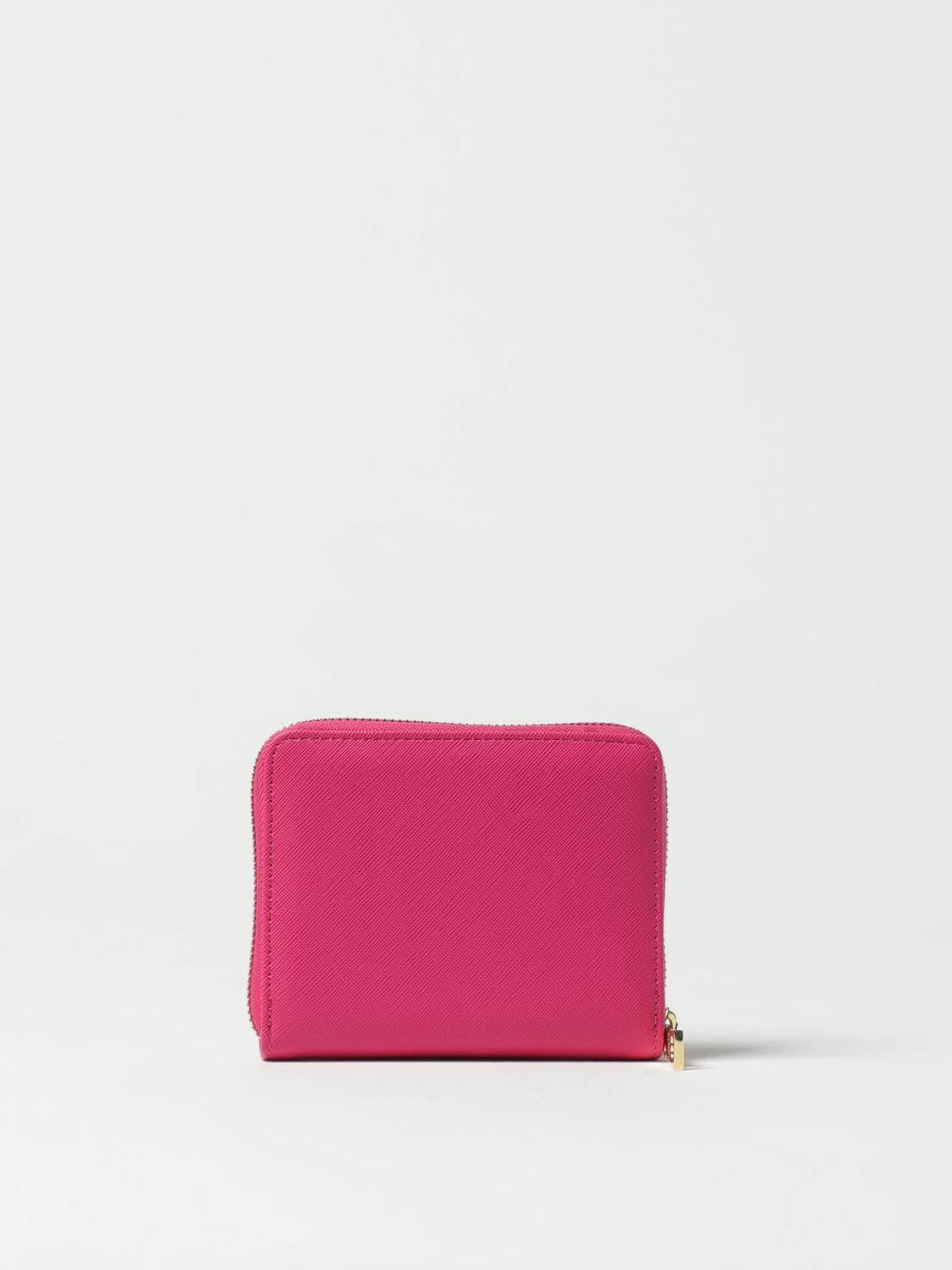 Love Moschino wallet in saffiano synthetic leather - Fuchsia